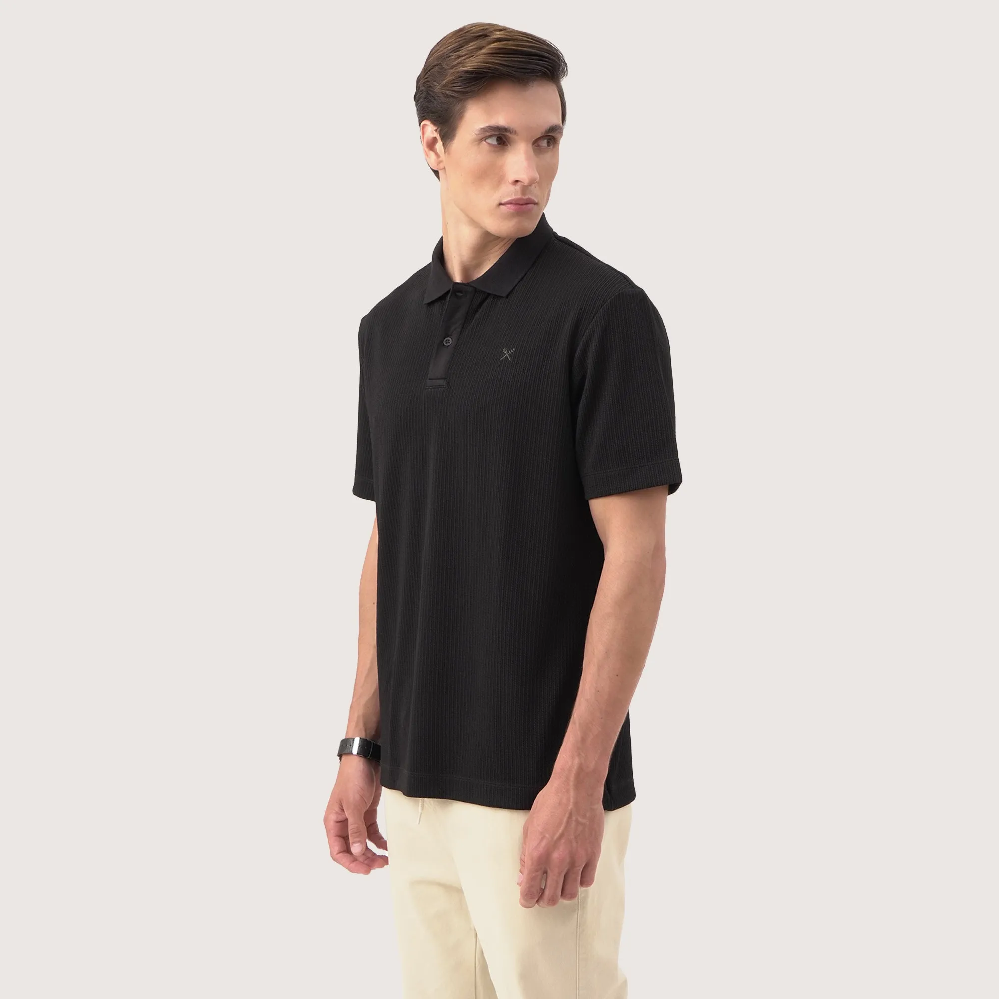 Regatta- Regular Fit Polo In Textured Knit Fabric