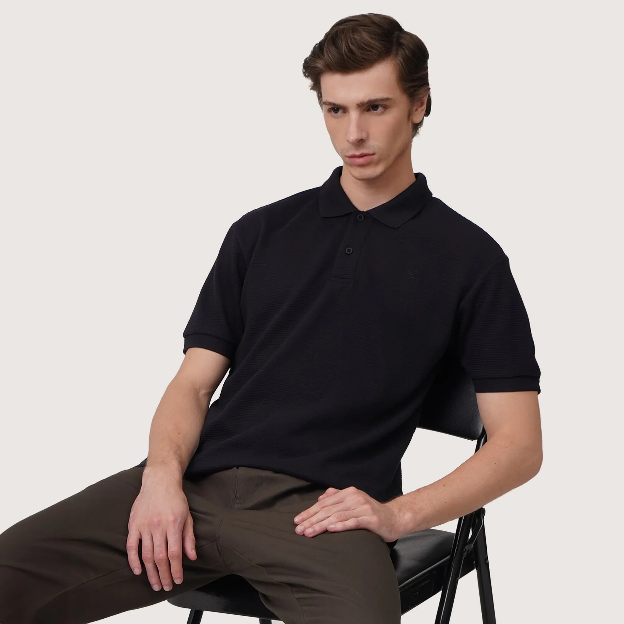 Regatta- Regular Fit Polo Shirt In Textured Knit Fabric
