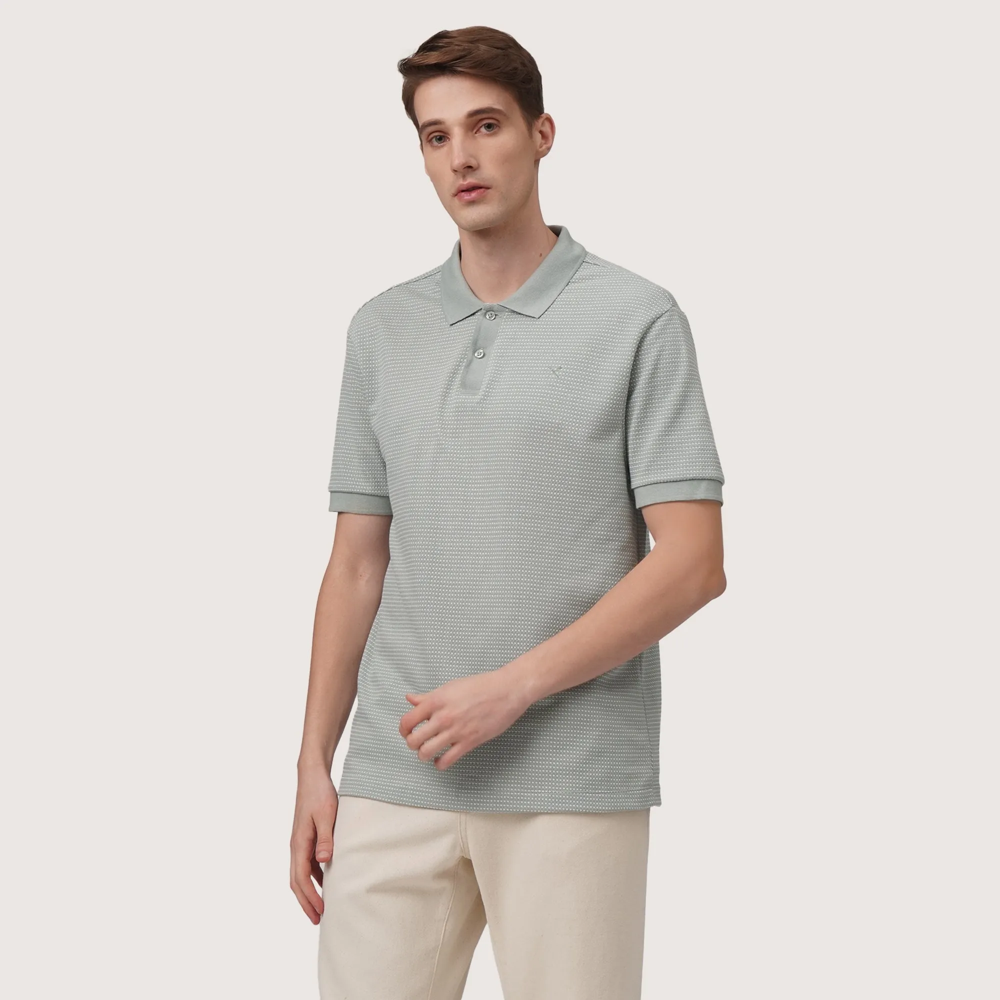 Regatta- Regular Fit Polo Shirt In Two-Tone Jacquard