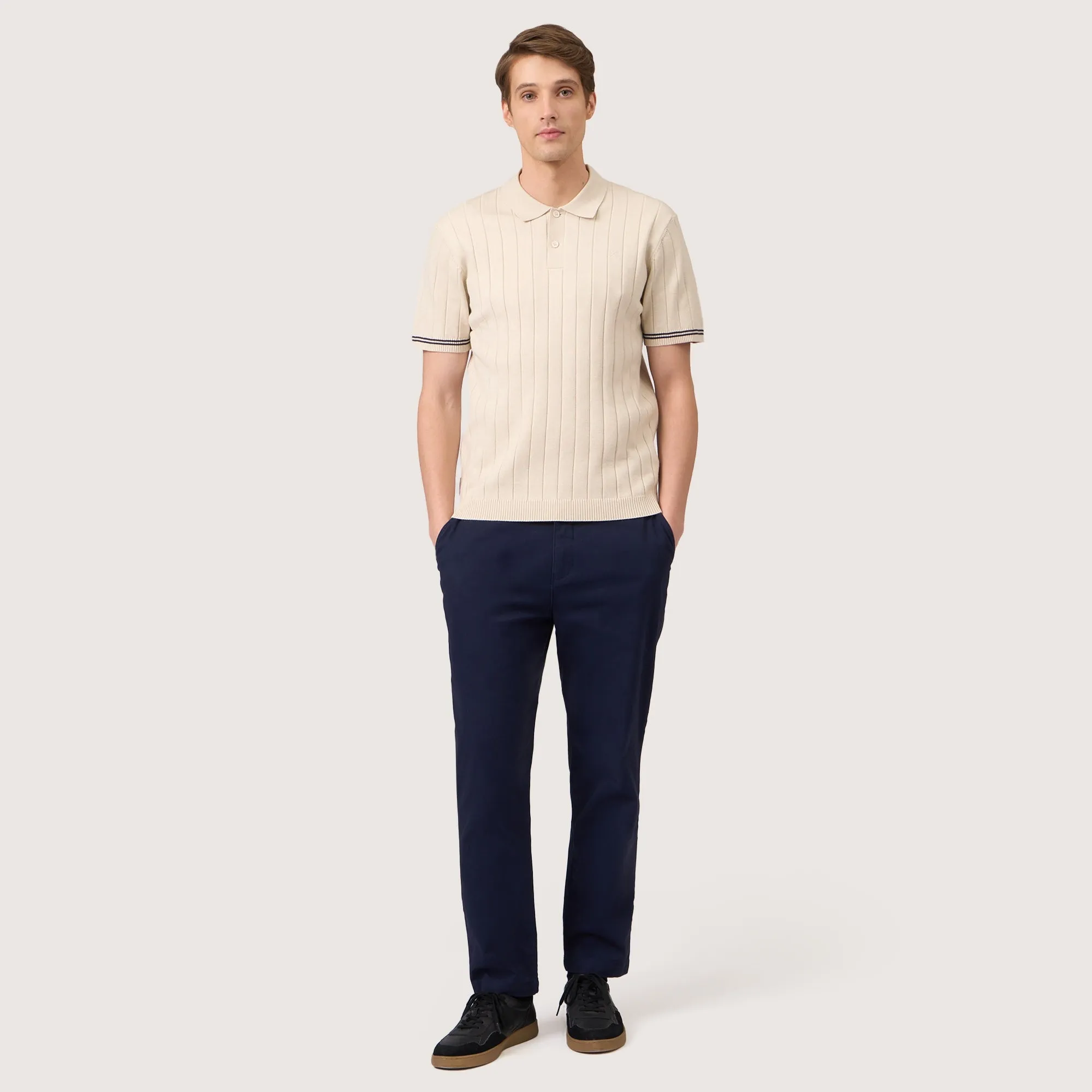Regatta- Regular Fit Polo Shirt With Debossed Stripes
