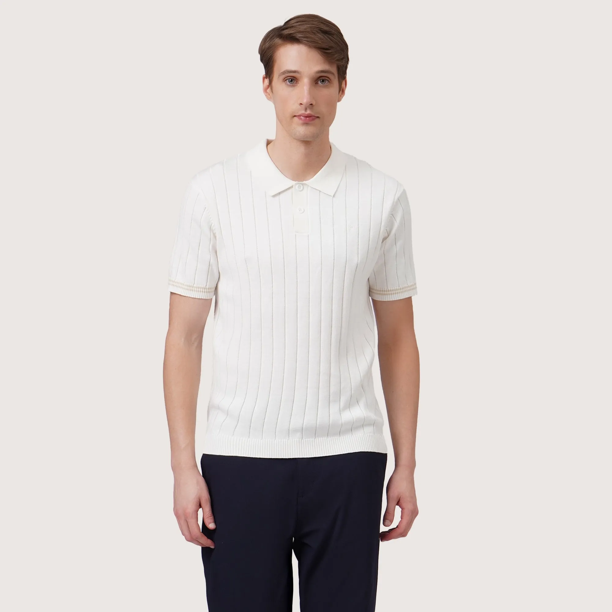 Regatta- Regular Fit Polo Shirt With Debossed Stripes