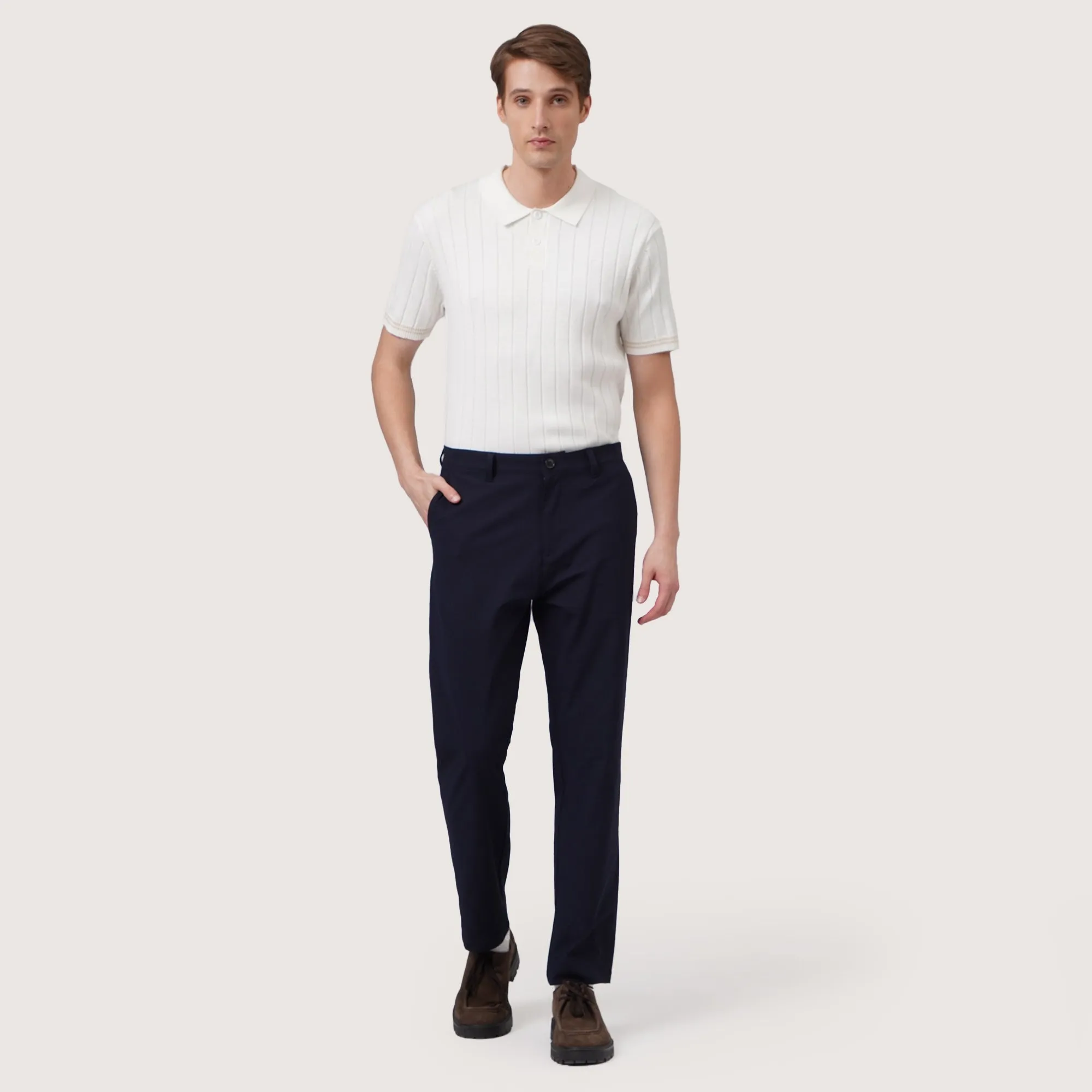Regatta- Regular Fit Polo Shirt With Debossed Stripes