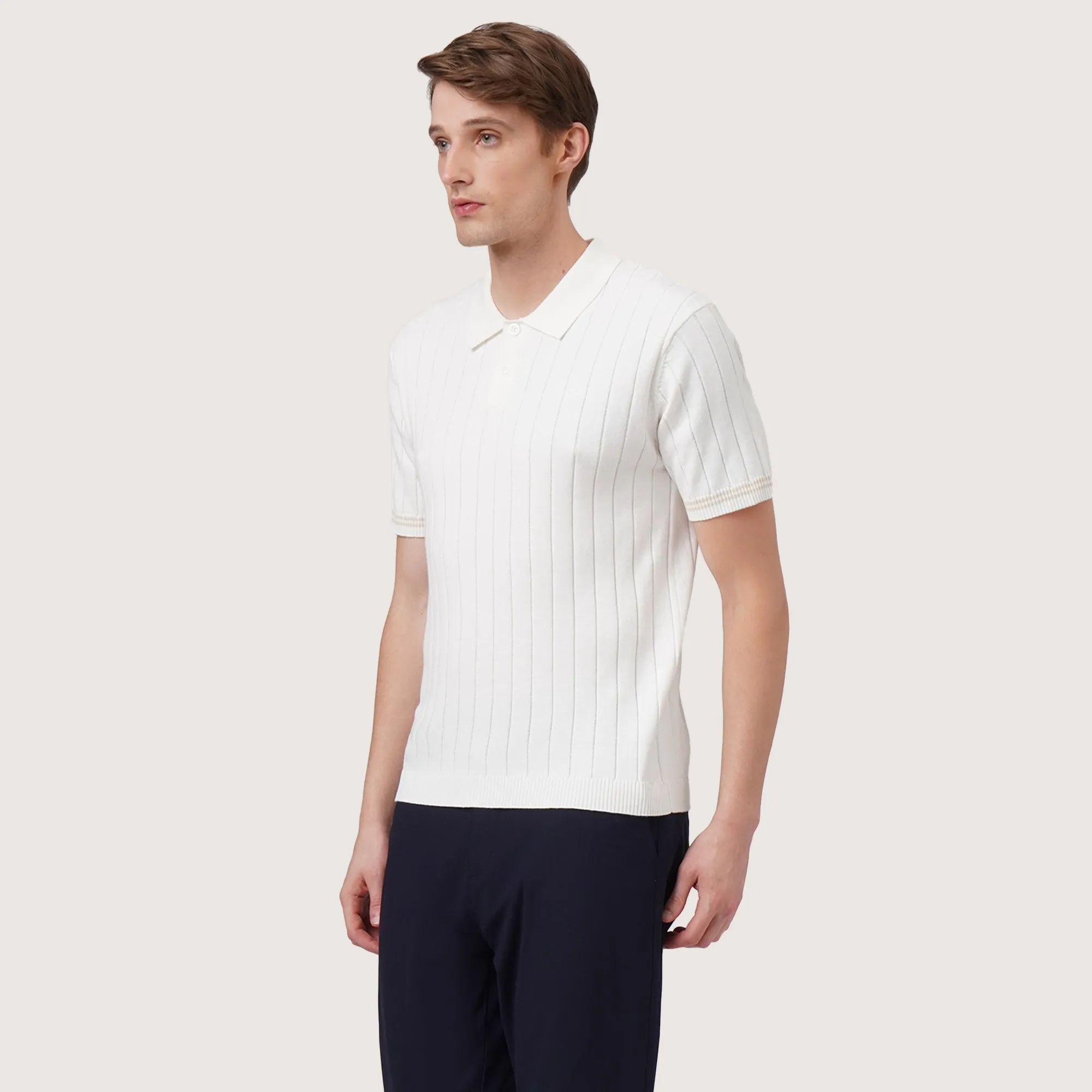Regatta- Regular Fit Polo Shirt With Debossed Stripes