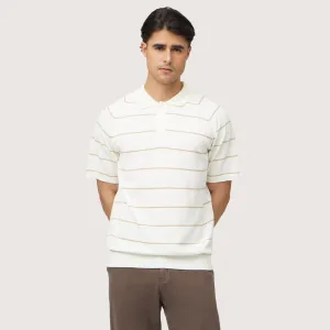 Regatta- Regular Fit Raglan Polo Shirt In Striped Knit Fabric