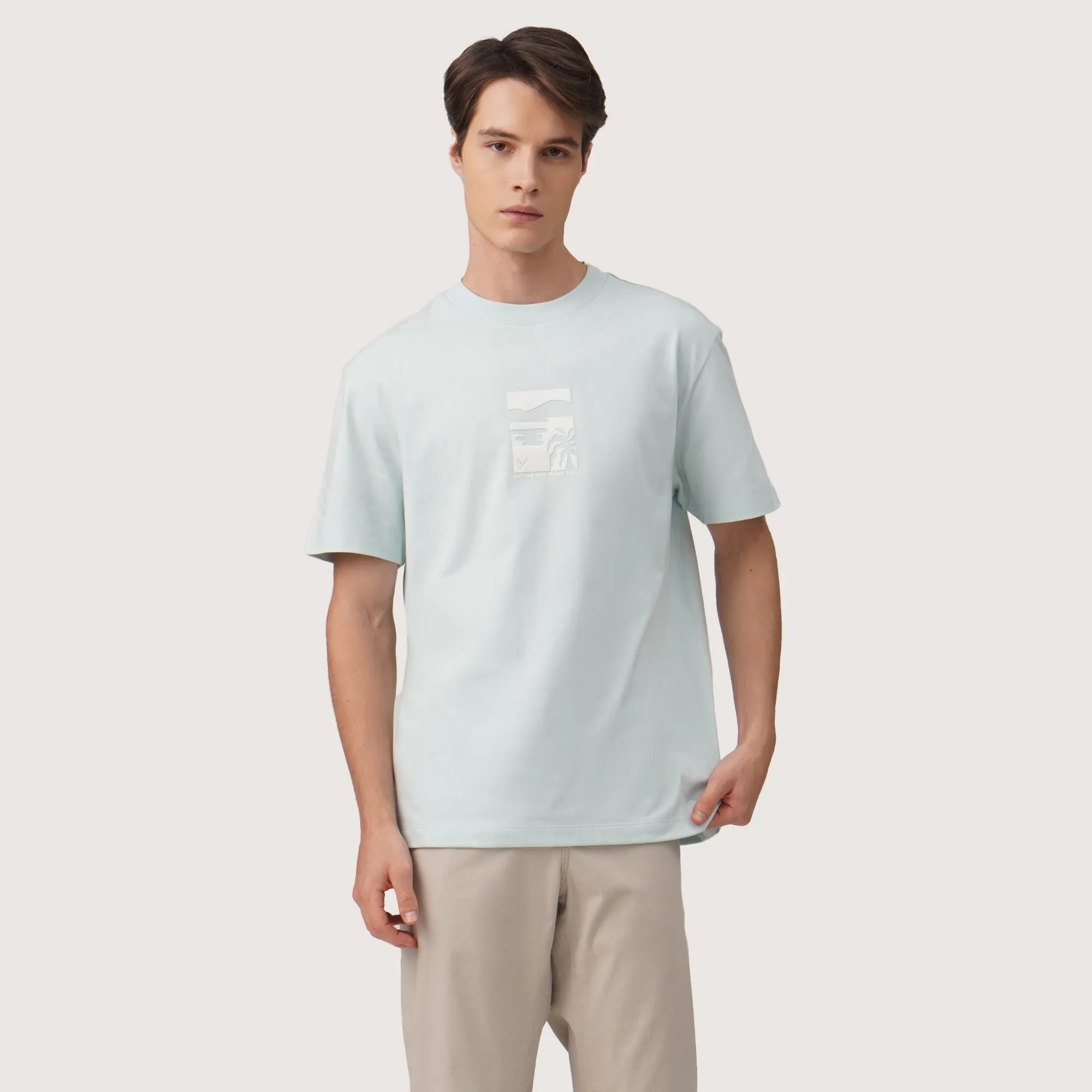 Regatta- Regular Fit Round Neck T-Shirt In Heavy Jersey With Flocking Print