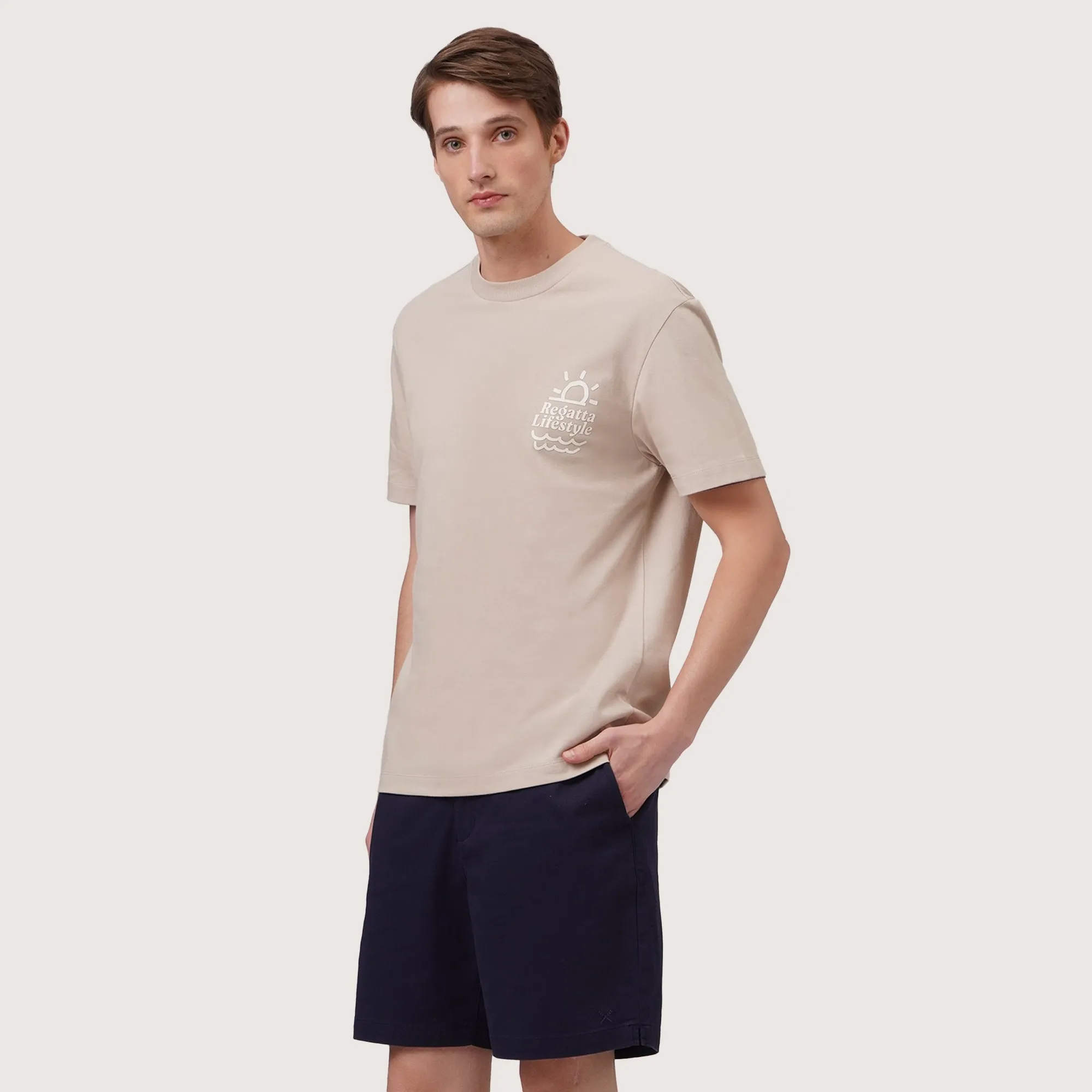 Regatta- Regular Fit Round Neck T-Shirt In Heavy Jersey With High-Density Print