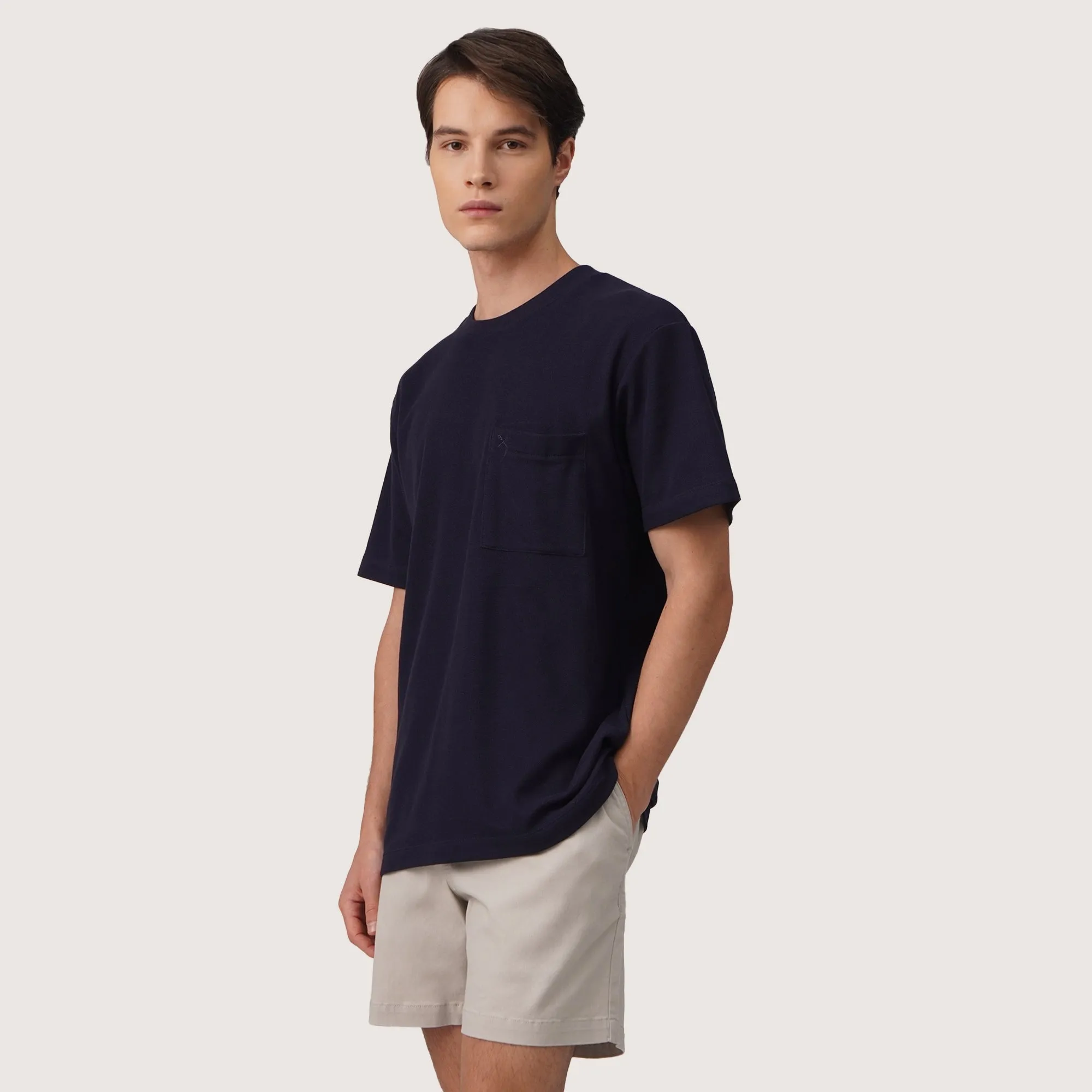 Regatta- Regular Fit Round Neck T-Shirt In Honeycomb Pique With Patch Pocket
