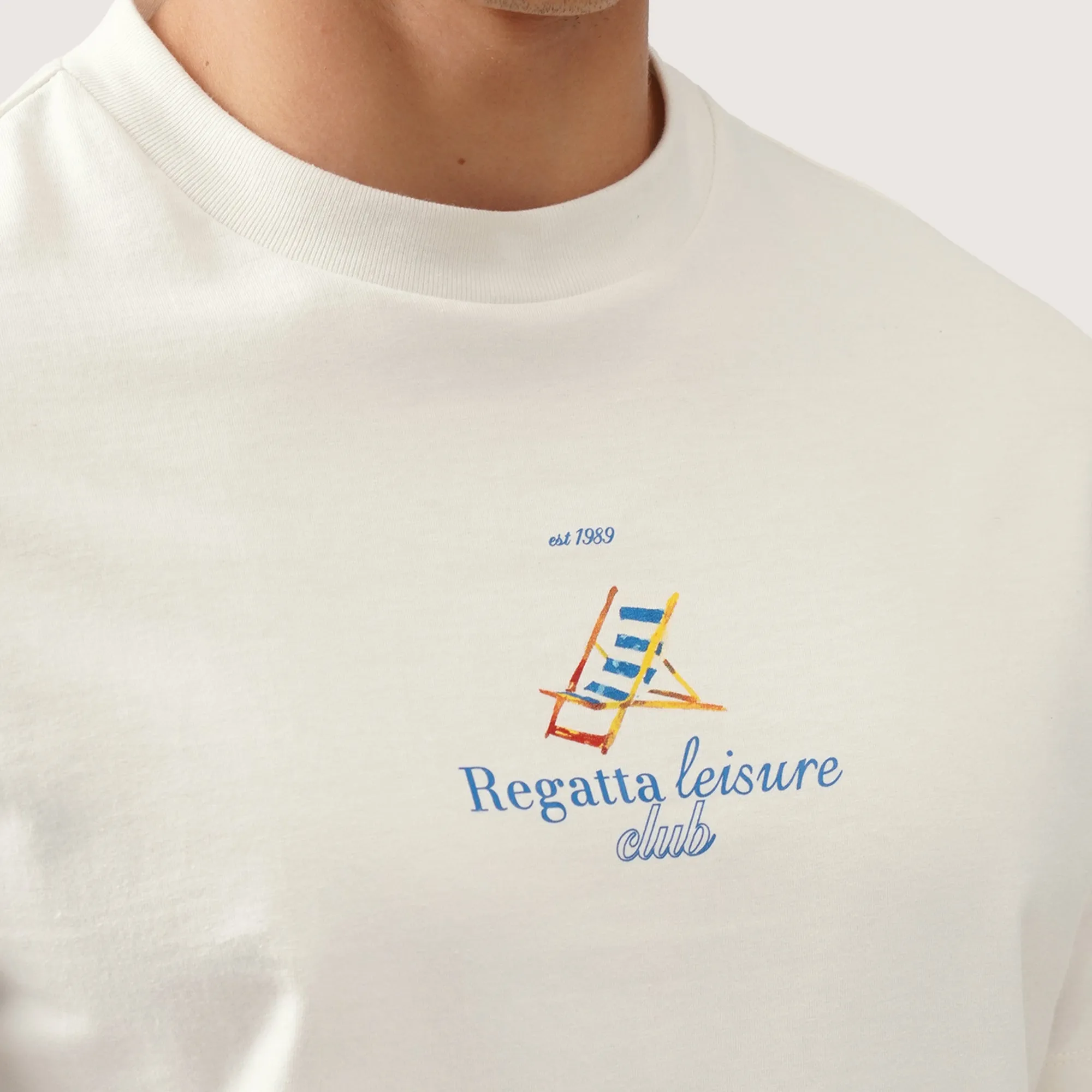 Regatta- Regular Fit Round Neck T-Shirt In Single Jersey With Watercolor Print