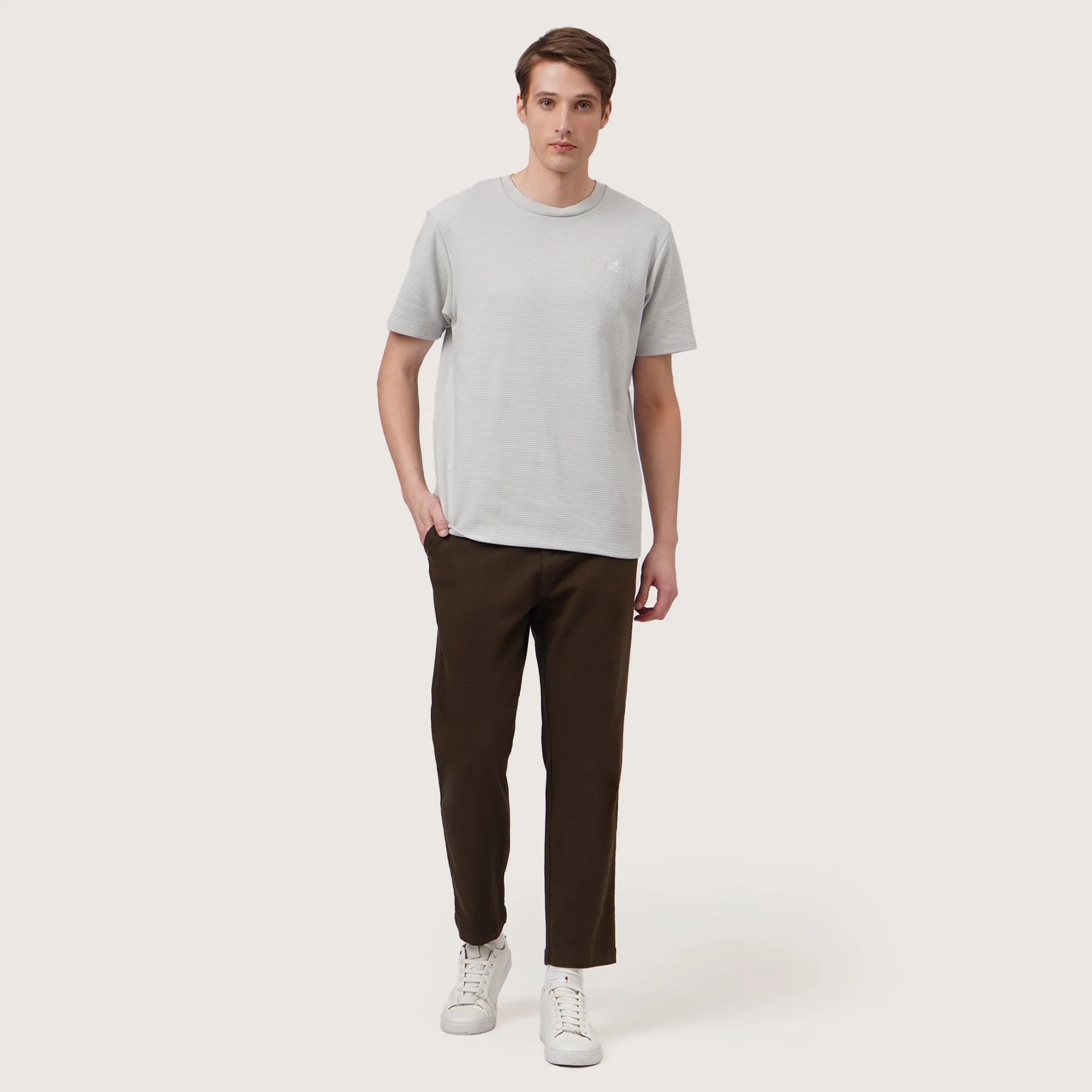 Regatta- Regular Fit Round Neck T-Shirt In Textured Knit