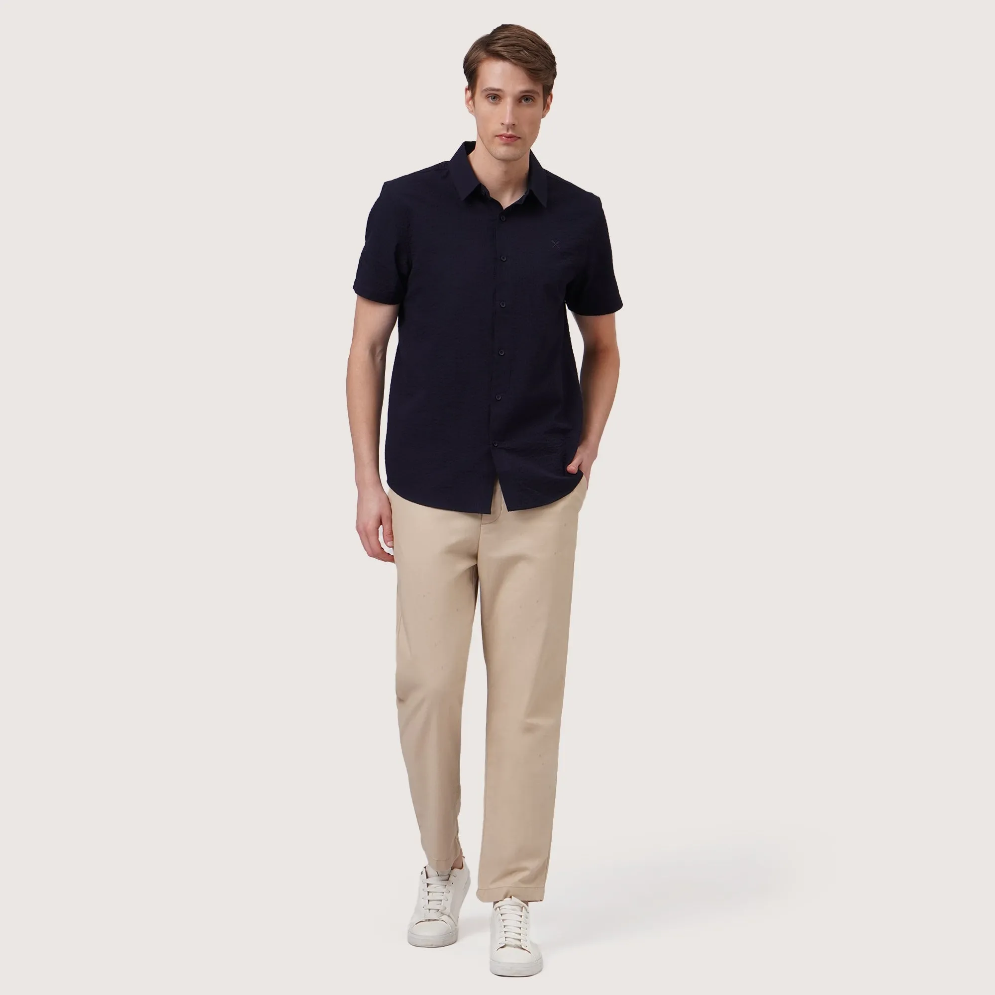 Regatta- Regular Fit Short Sleeves Shirt In Seersucker Fabric