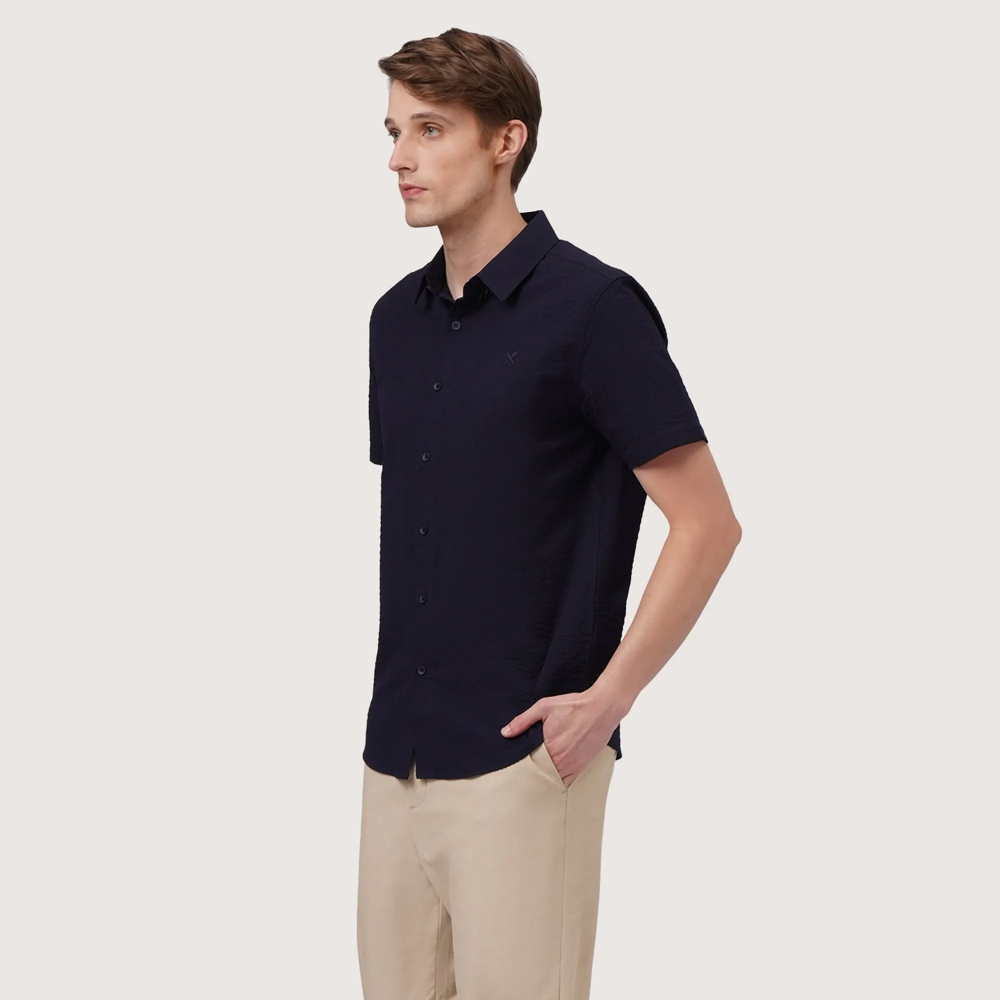 Regatta- Regular Fit Short Sleeves Shirt In Seersucker Fabric