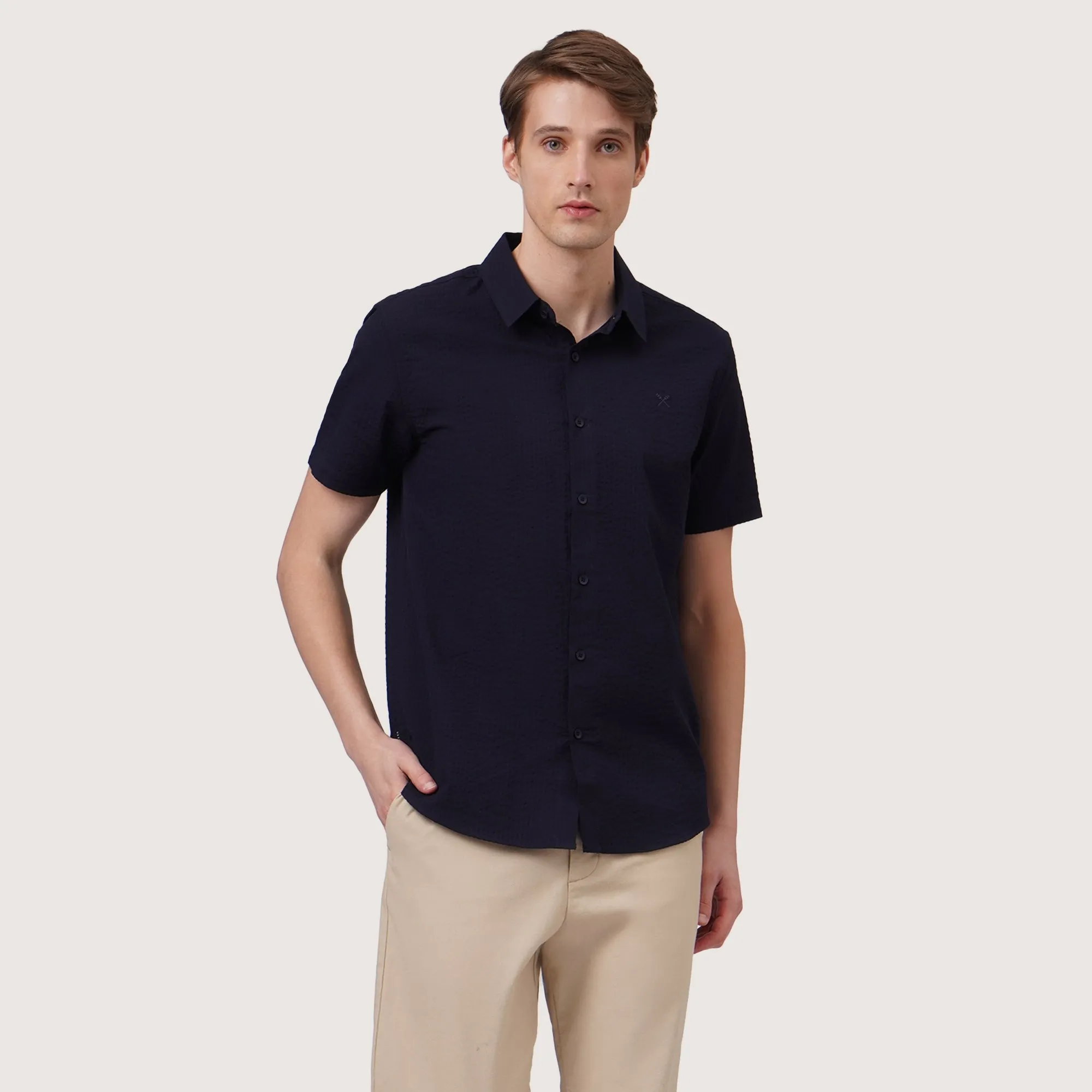 Regatta- Regular Fit Short Sleeves Shirt In Seersucker Fabric