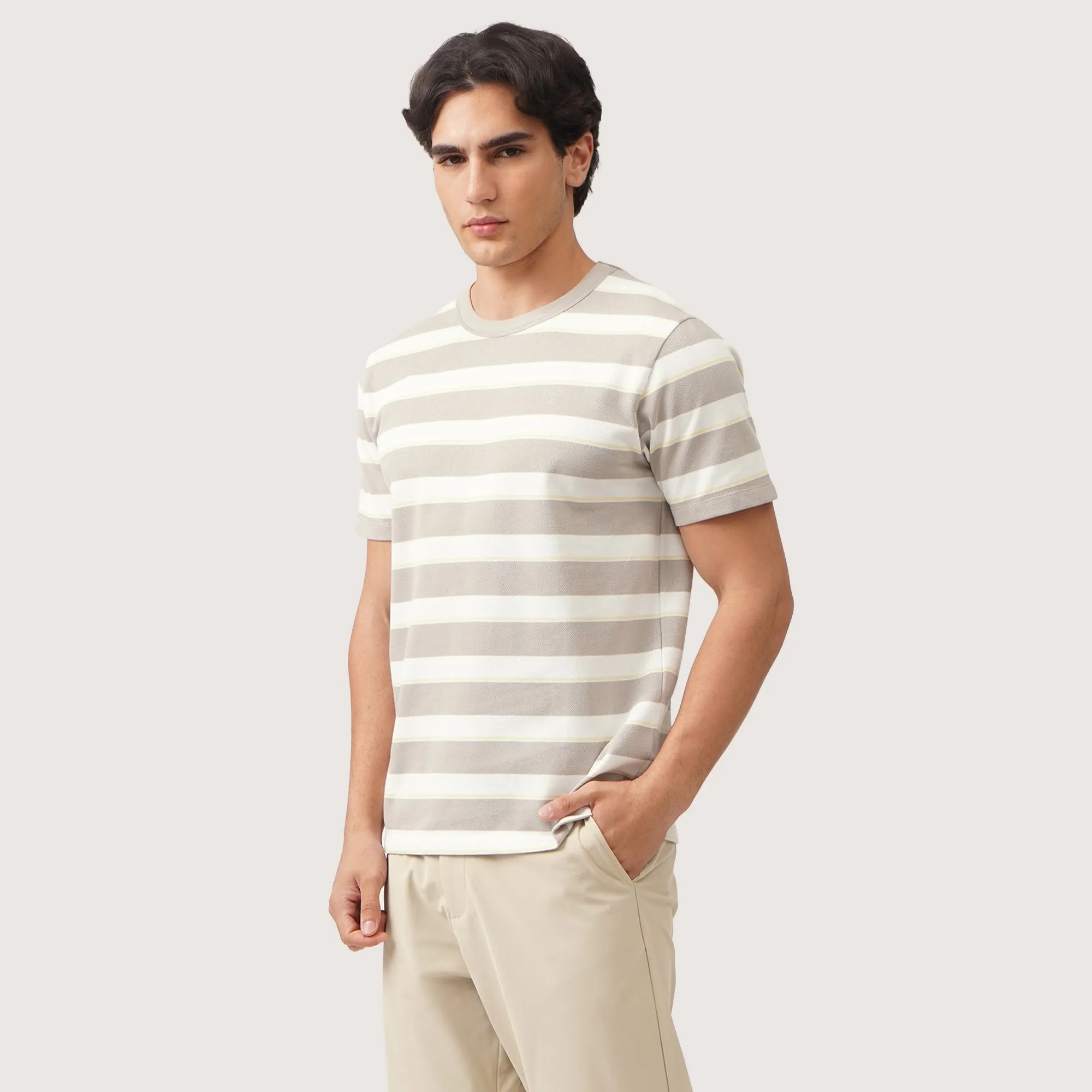 Regatta- Regular Fit Striped T-Shirt In Pique