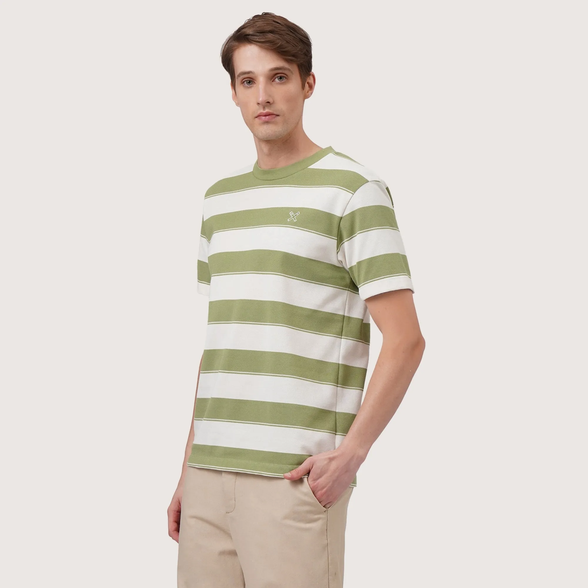 Regatta- Regular Fit Striped T-Shirt In Pique