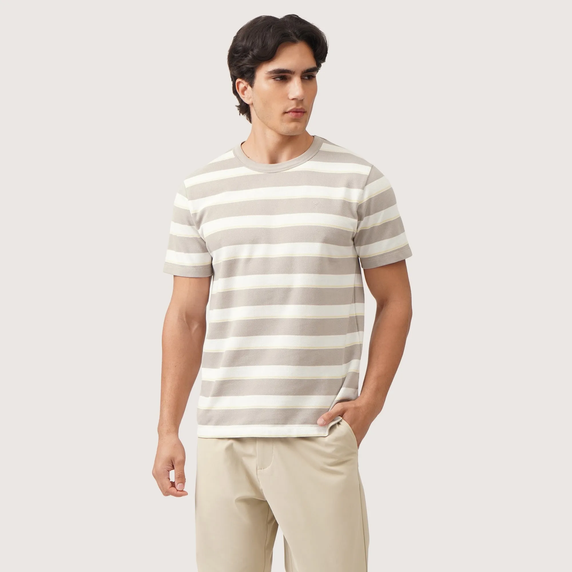 Regatta- Regular Fit Striped T-Shirt In Pique