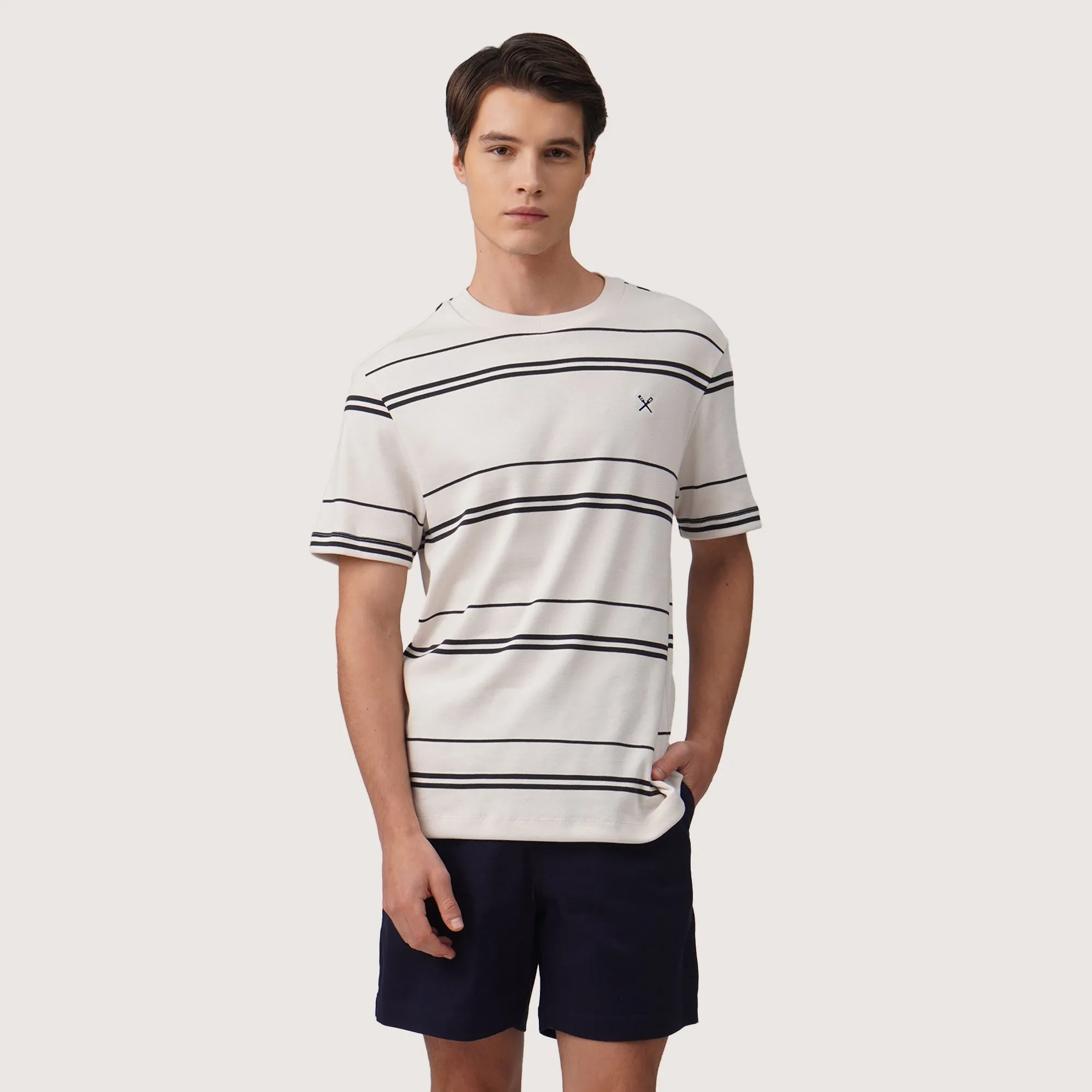 Regatta- Regular Fit Striped T-Shirt In Textured Knit