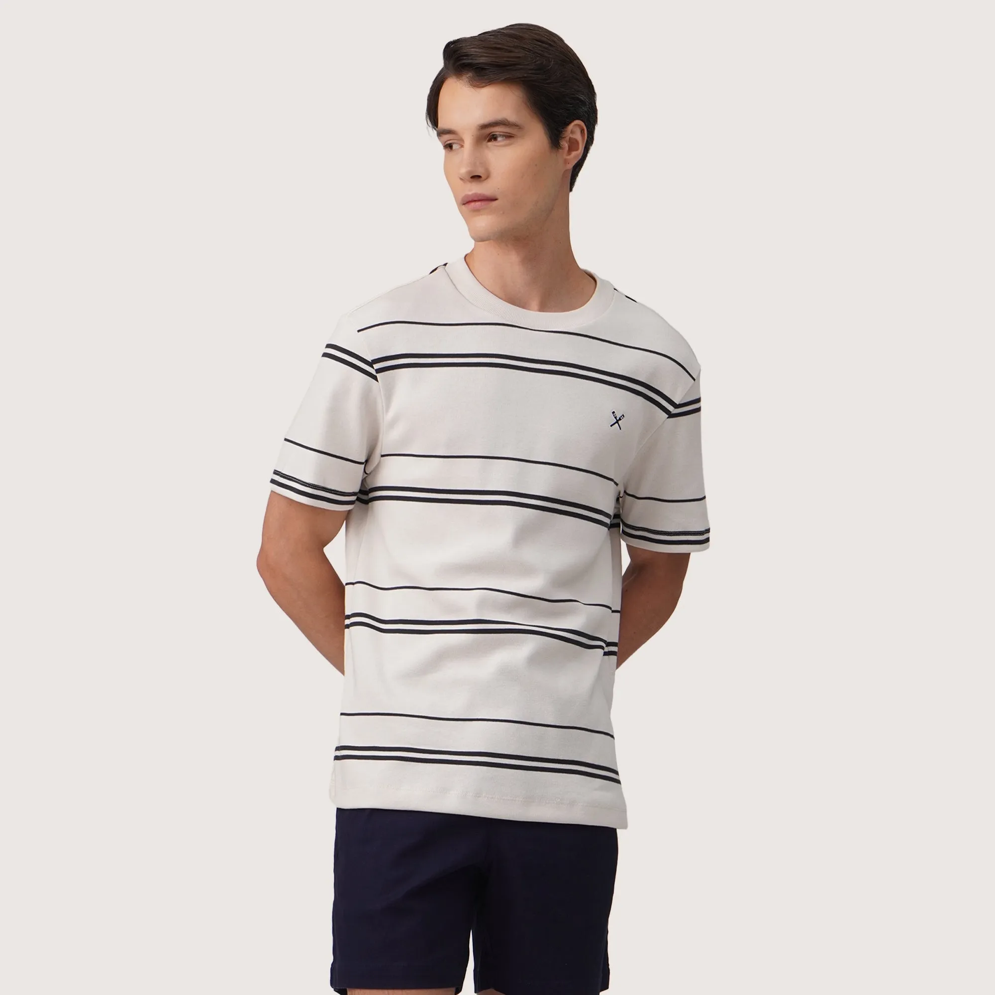 Regatta- Regular Fit Striped T-Shirt In Textured Knit