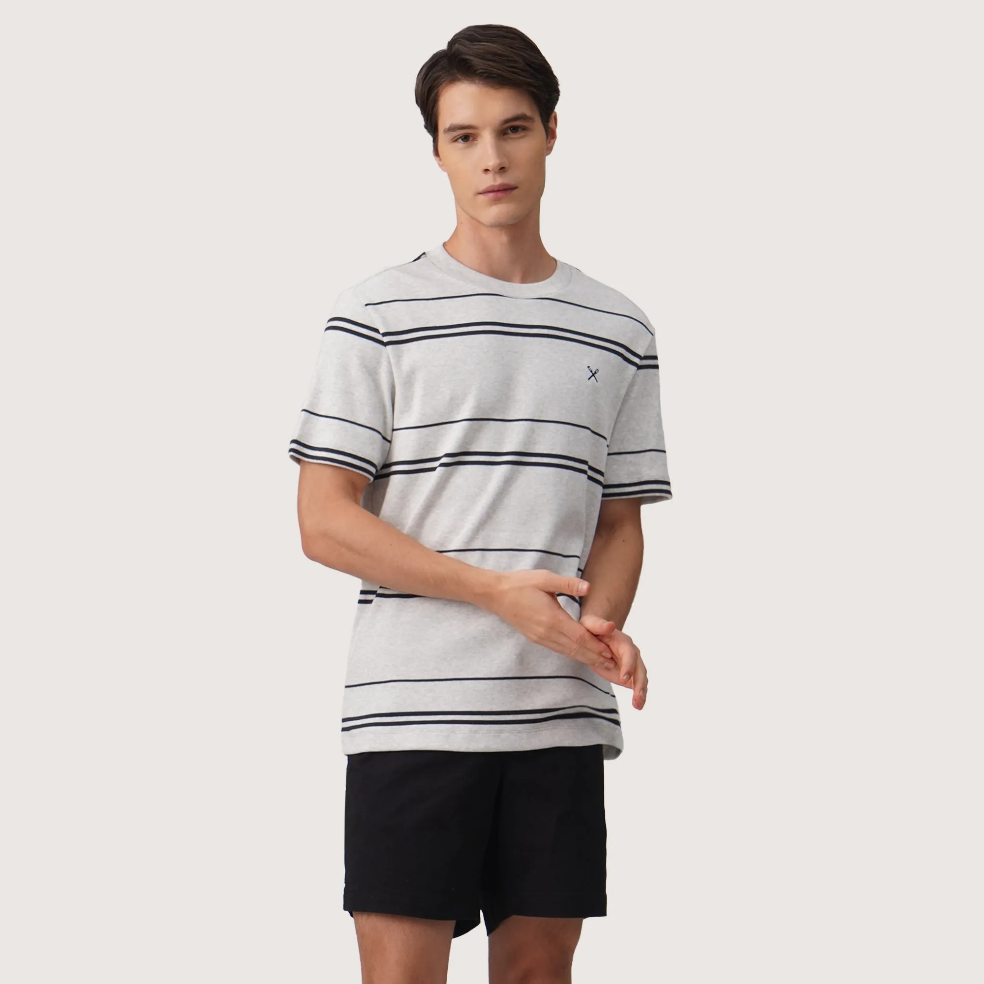 Regatta- Regular Fit Striped T-Shirt In Textured Knit