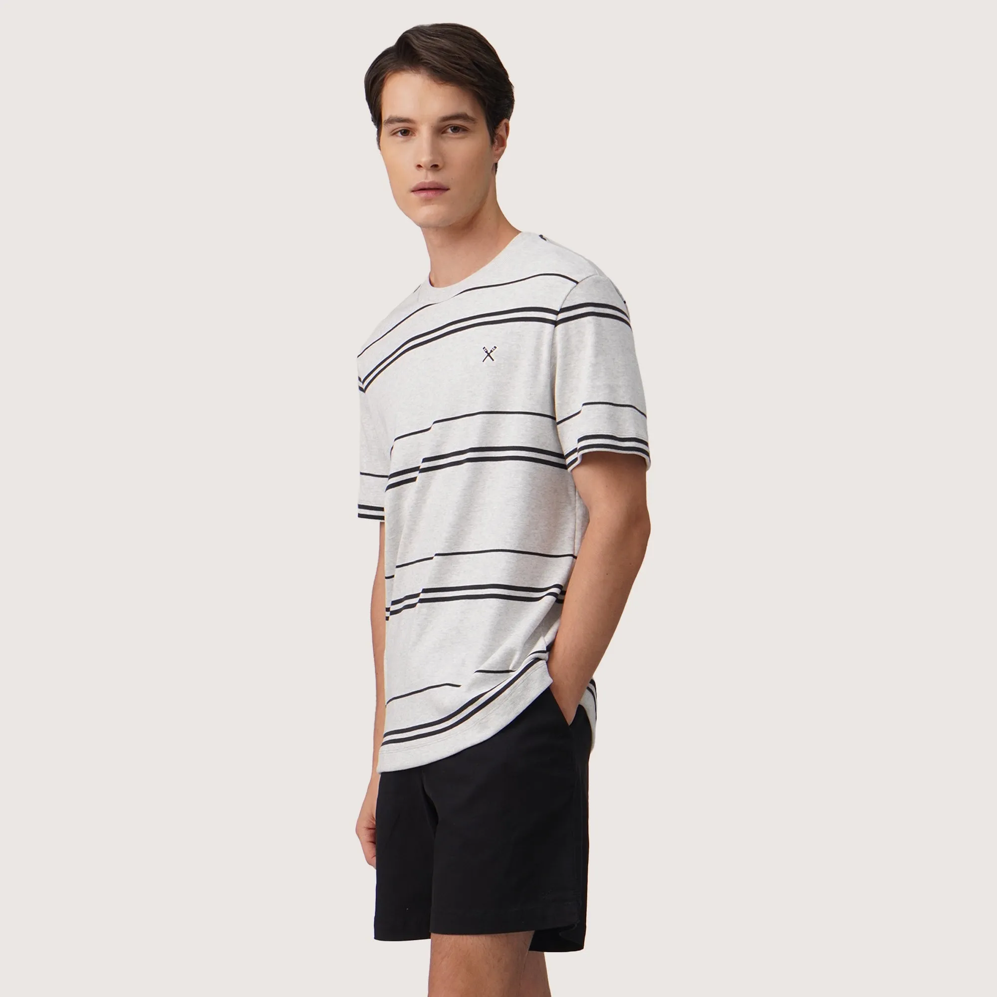 Regatta- Regular Fit Striped T-Shirt In Textured Knit
