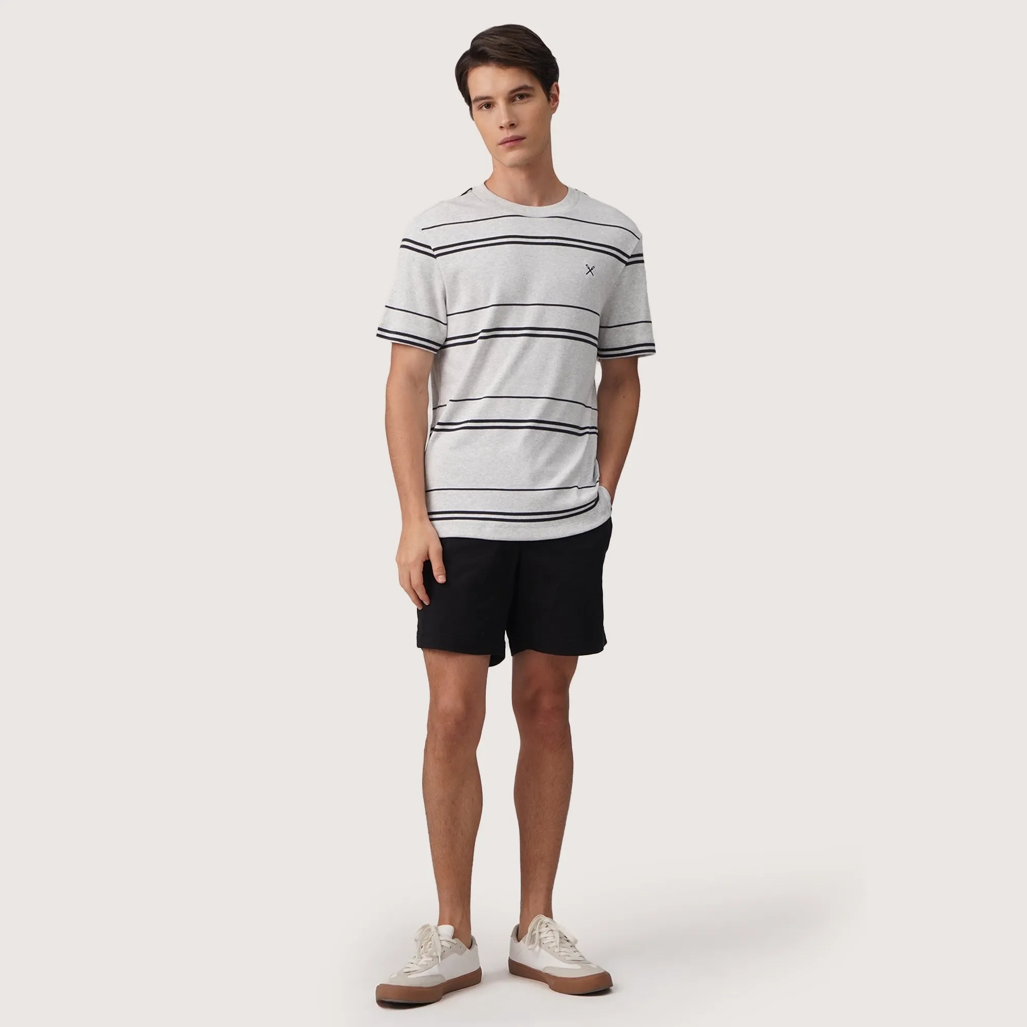 Regatta- Regular Fit Striped T-Shirt In Textured Knit