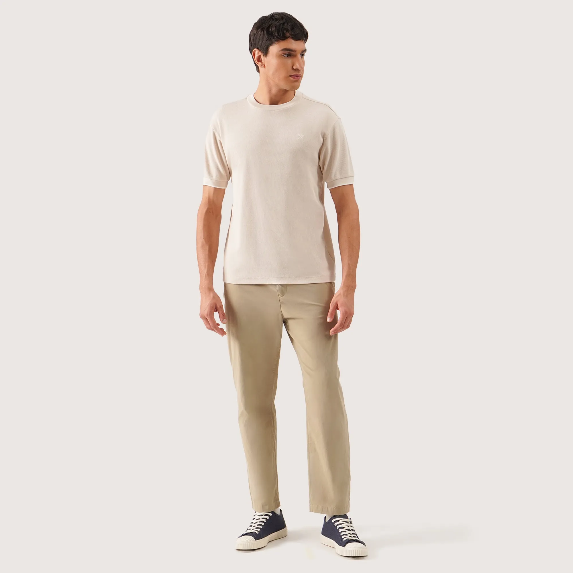 Regatta- Regular Fit T-Shirt In Micro Waffle With Contrast Details