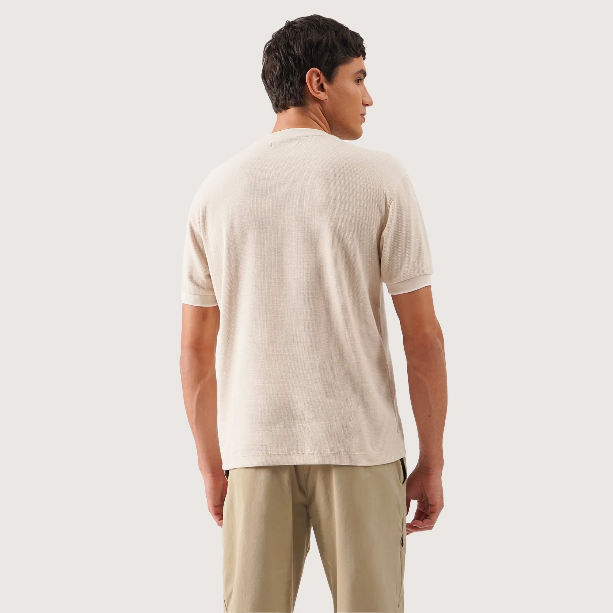 Regatta- Regular Fit T-Shirt In Micro Waffle With Contrast Details