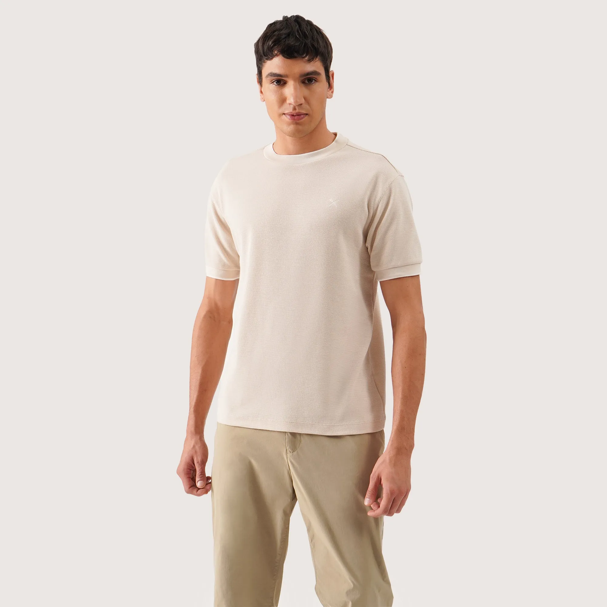 Regatta- Regular Fit T-Shirt In Micro Waffle With Contrast Details