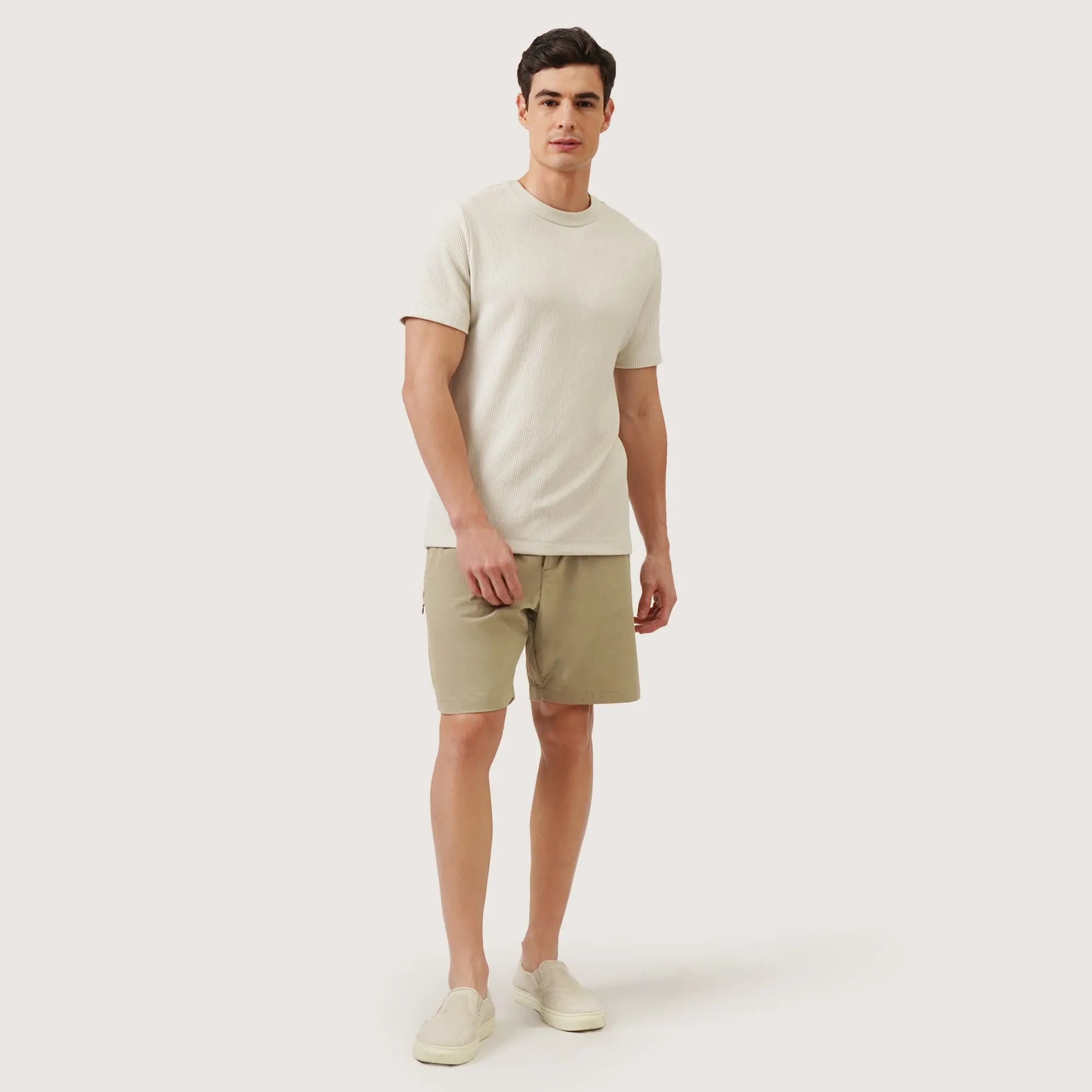 Regatta- Regular Fit T-Shirt In Textured Knit Stripes
