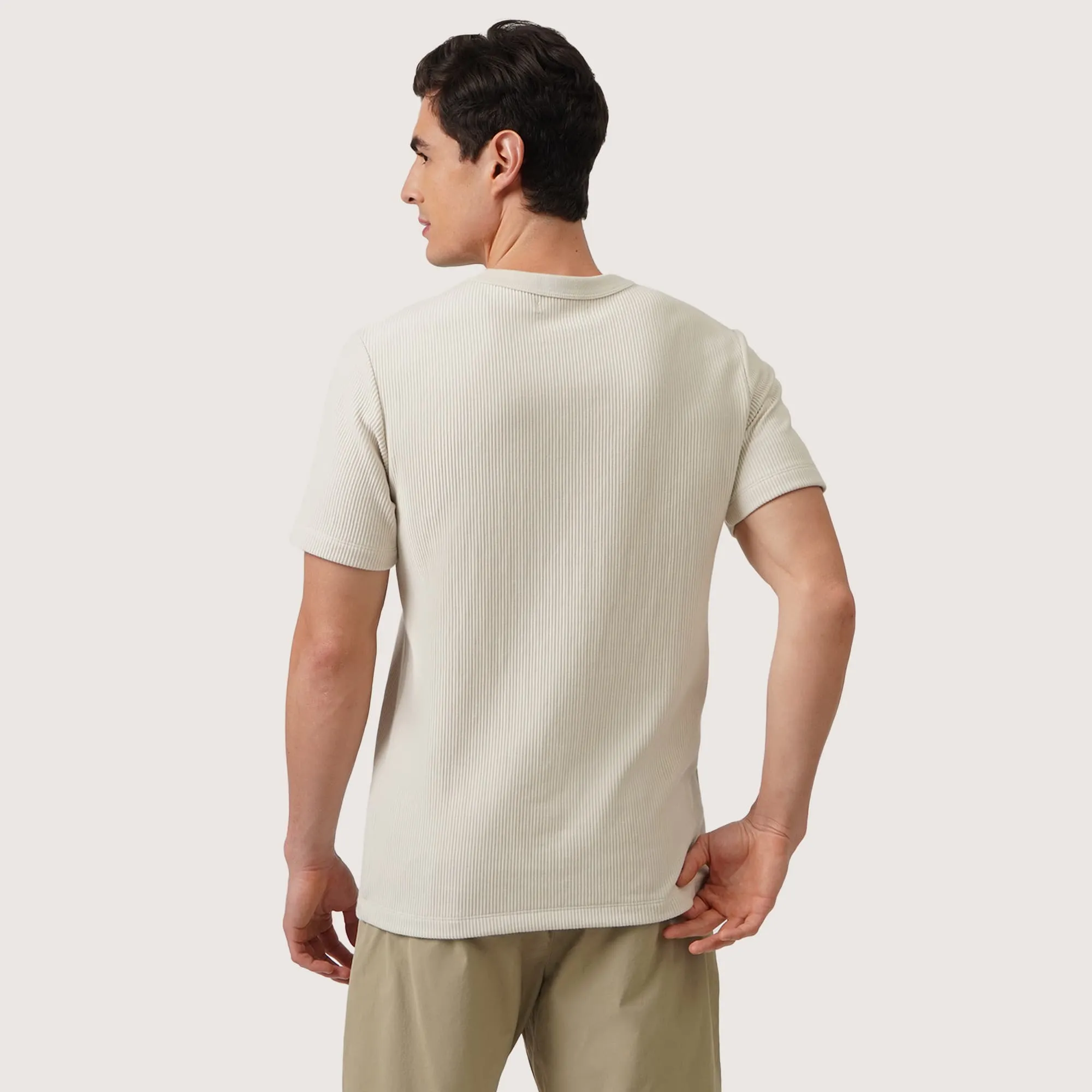 Regatta- Regular Fit T-Shirt In Textured Knit Stripes