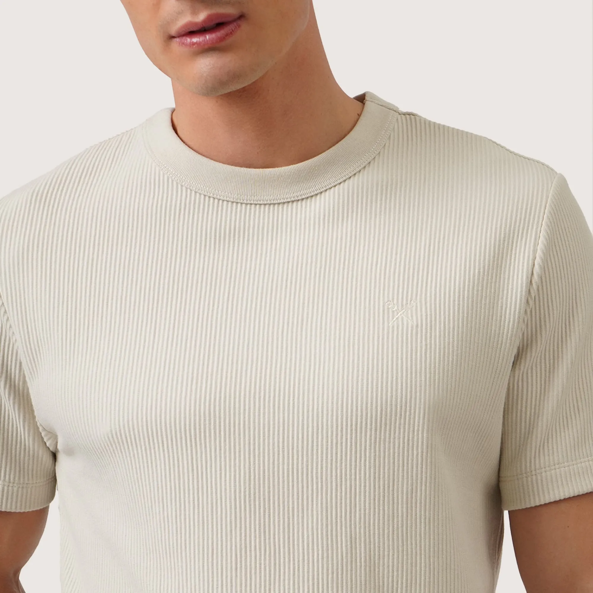 Regatta- Regular Fit T-Shirt In Textured Knit Stripes