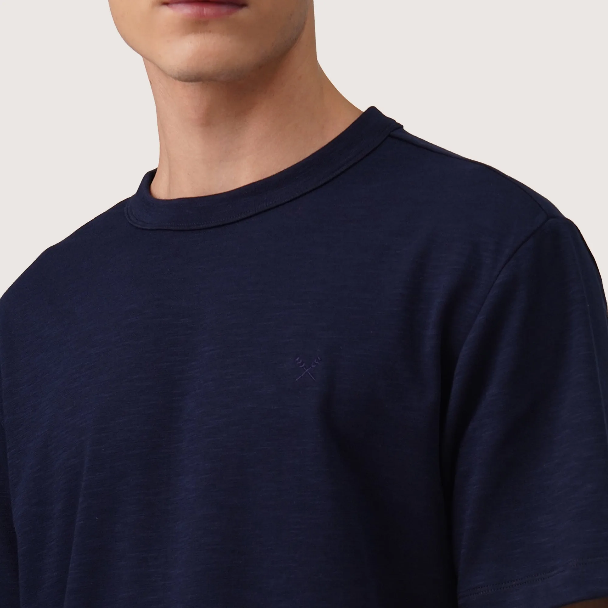 Regatta- Regular Fit T-Shirt With Binded Neck Rib In Melange Knit