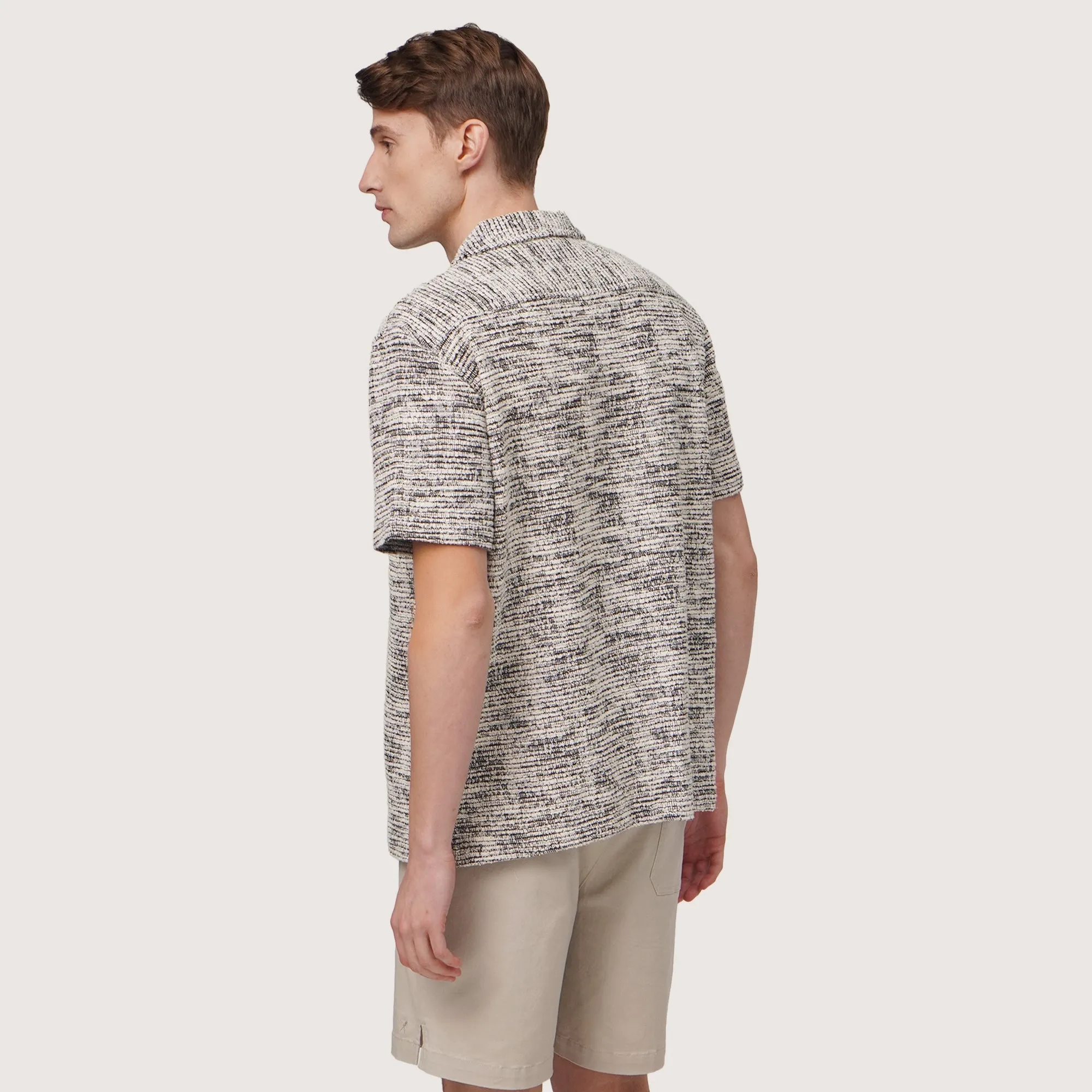 Regatta- Relaxed Fit Resort Shirt In Mixed Yarn Knitted Fabric
