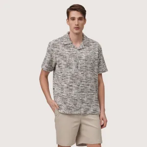 Regatta- Relaxed Fit Resort Shirt In Mixed Yarn Knitted Fabric