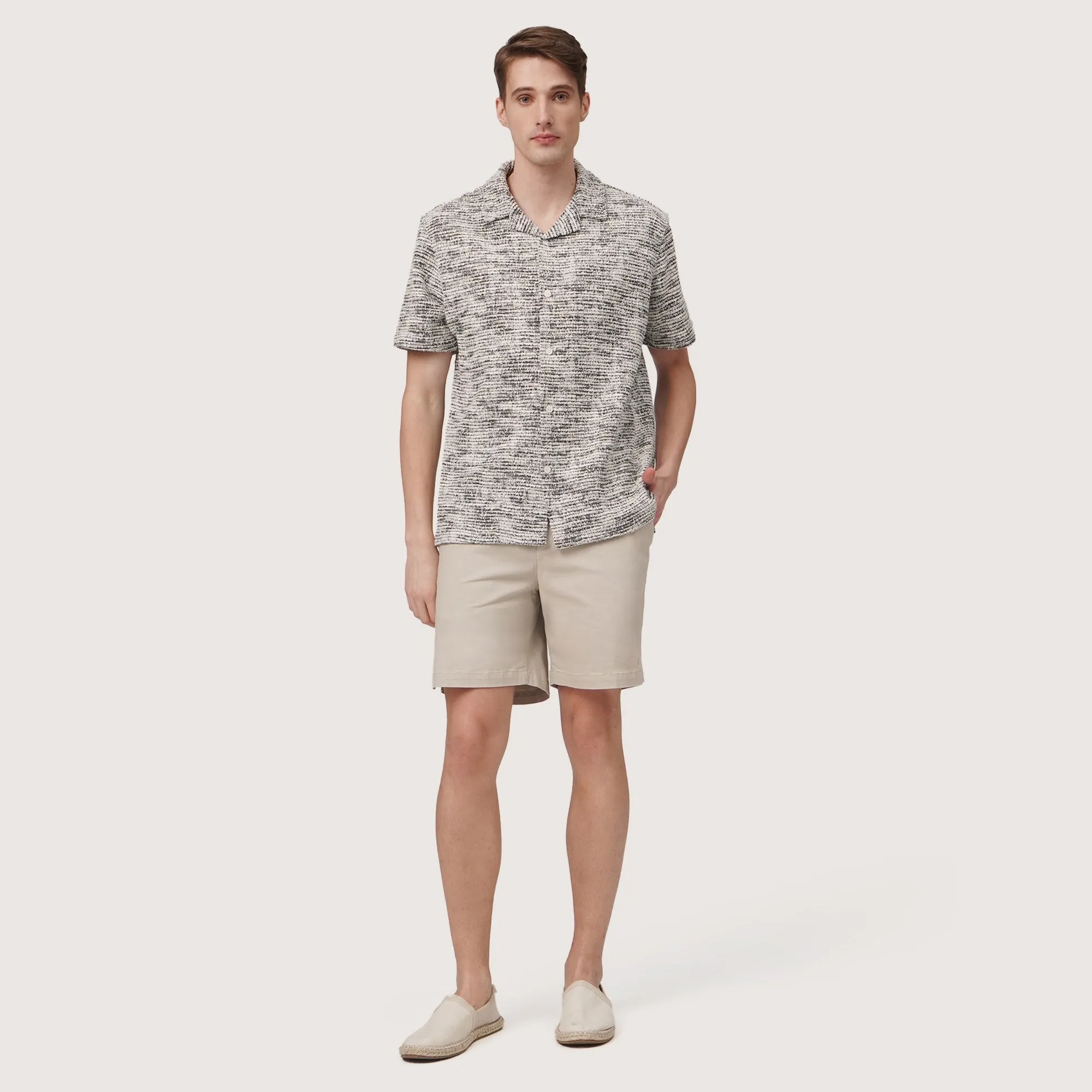 Regatta- Relaxed Fit Resort Shirt In Mixed Yarn Knitted Fabric