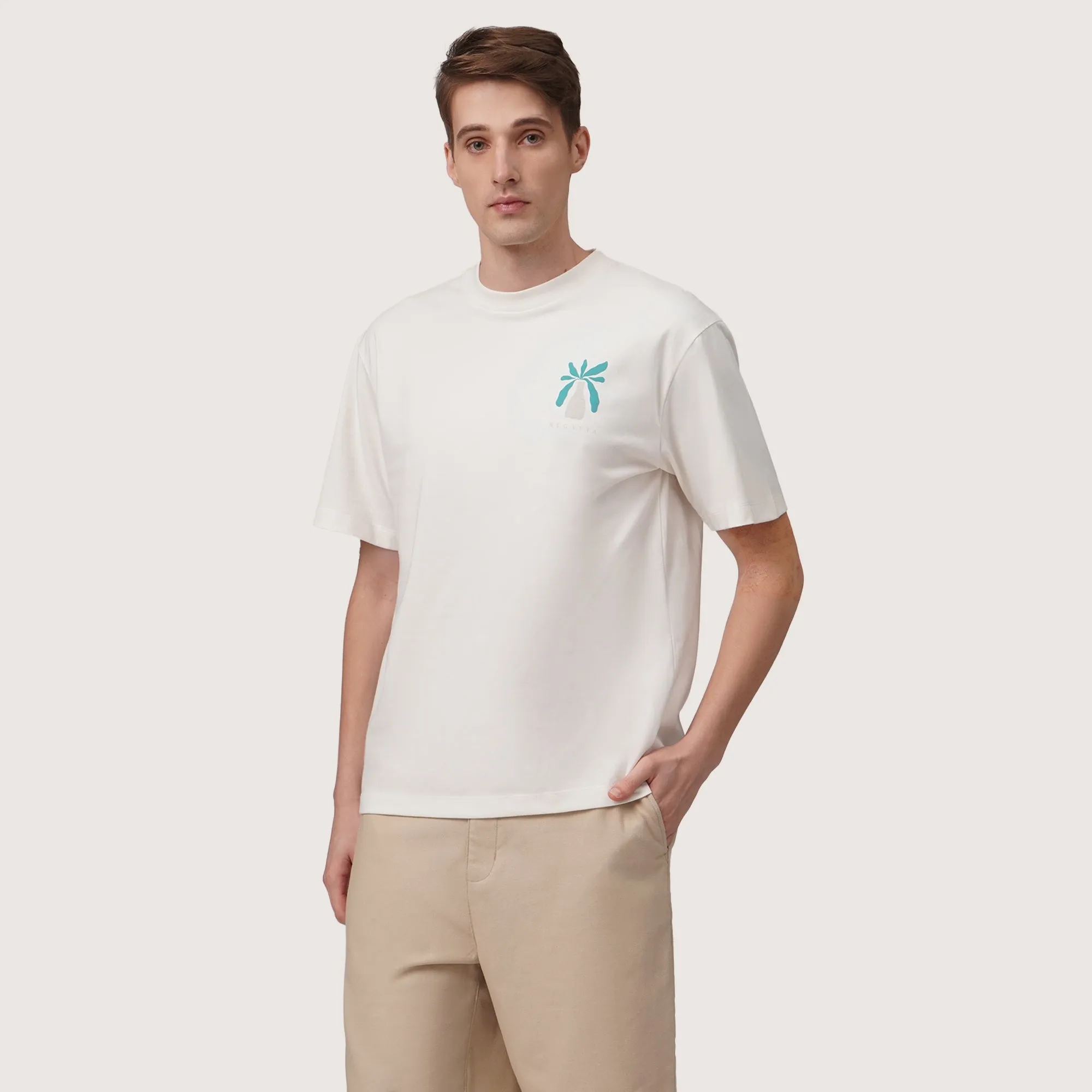 Regatta- Relaxed Fit Round Neck Graphic T-Shirt In Heavy Jersey