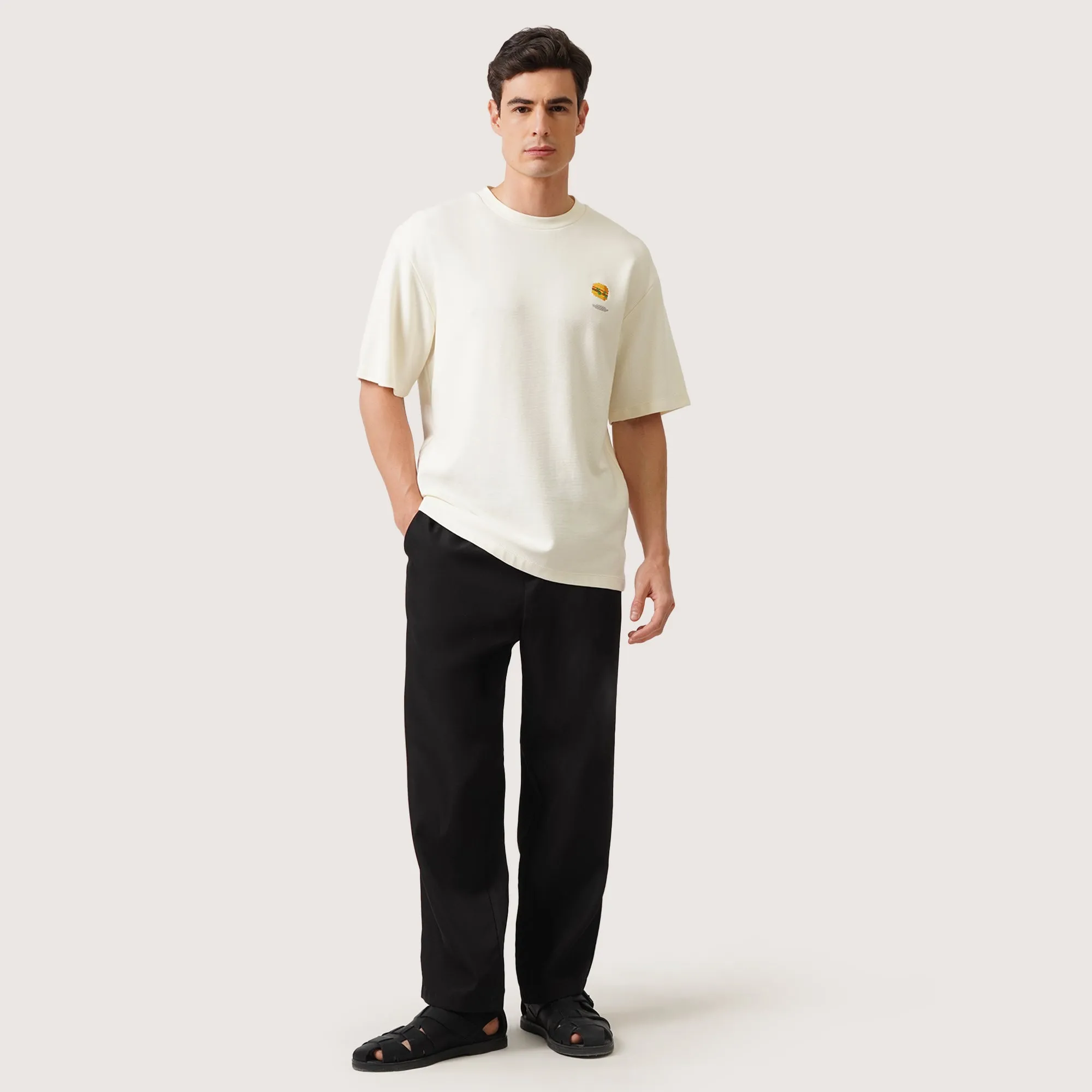 Regatta- Relaxed Fit Round Neck T-Shirt In Pique With Burger Embroidery
