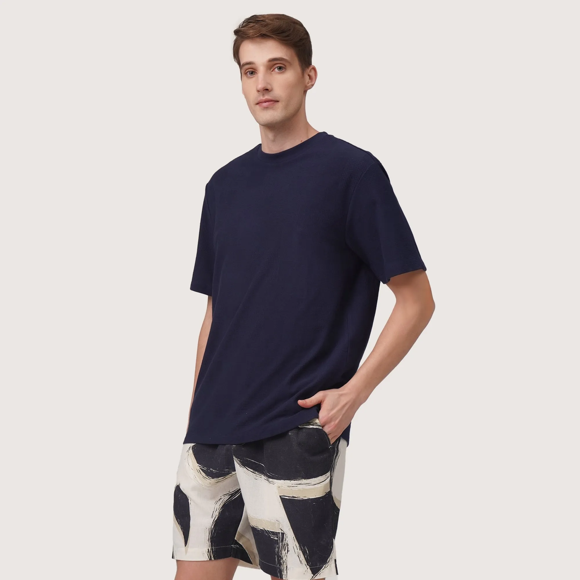 Regatta- Relaxed Fit Round Neck T-Shirt In Textured Fabric