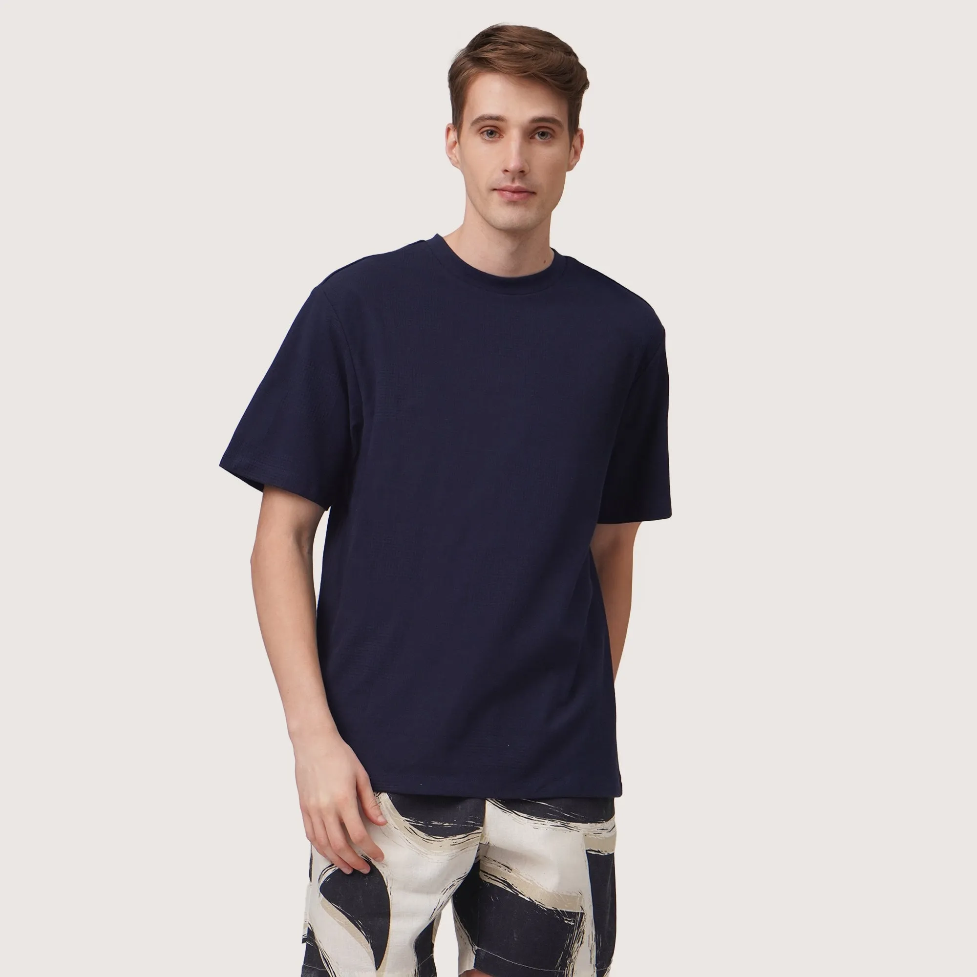 Regatta- Relaxed Fit Round Neck T-Shirt In Textured Fabric