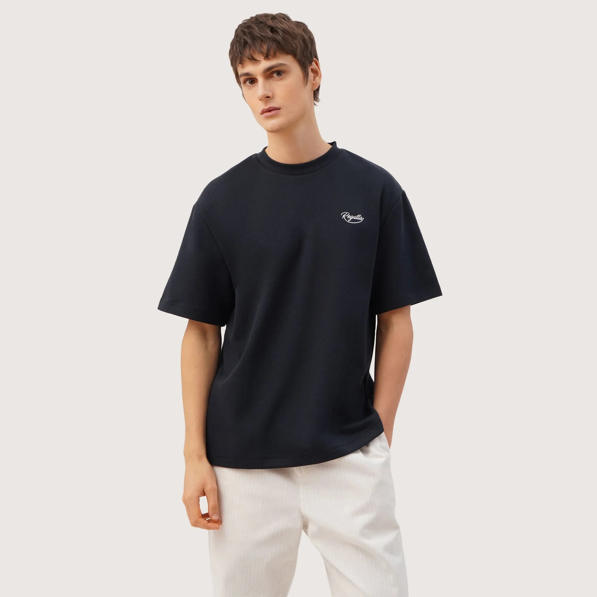 Regatta- Relaxed Fit Round Neck T-Shirt With Chest Embroidery