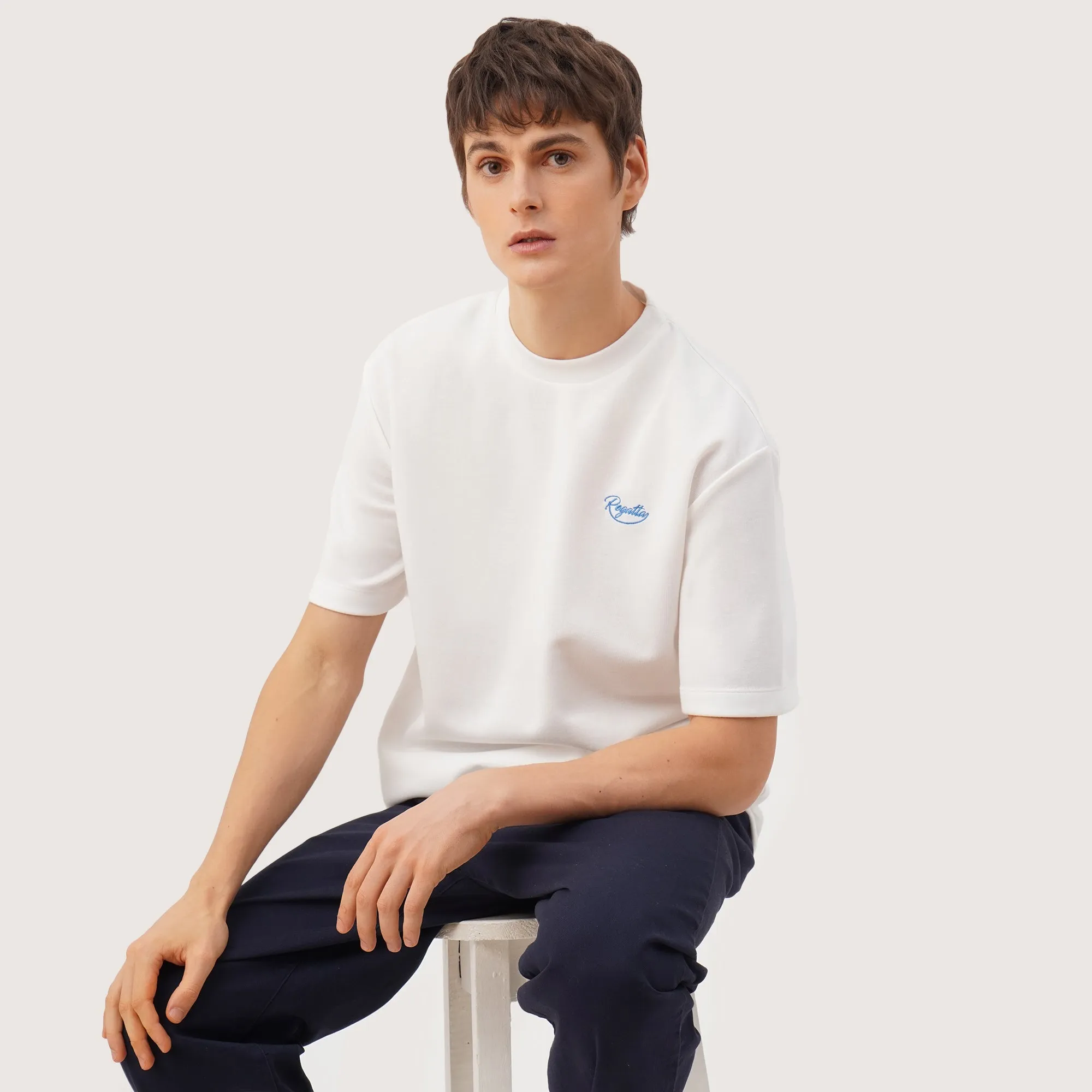 Regatta- Relaxed Fit Round Neck T-Shirt With Chest Embroidery