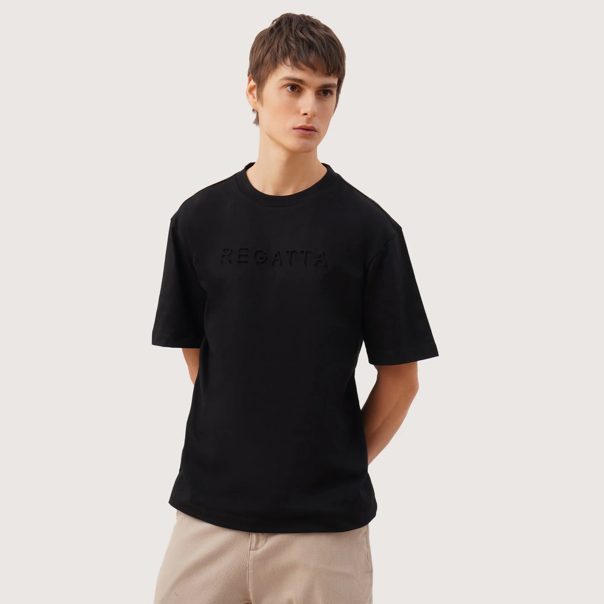 Regatta- Relaxed Fit Round Neck T-Shirt With Debossed Graphic