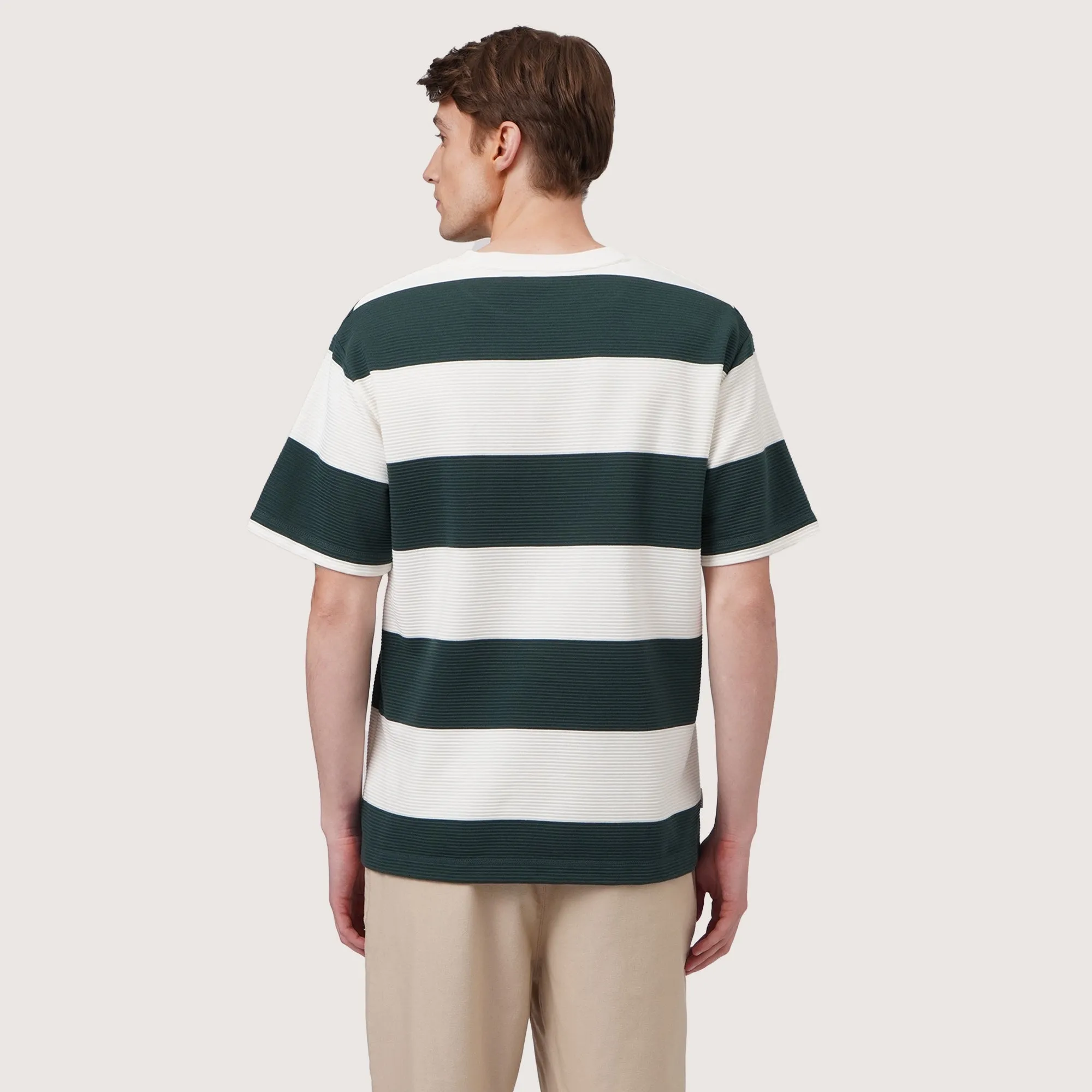 Regatta- Relaxed Fit Stripes T-Shirt In Textured Fabric