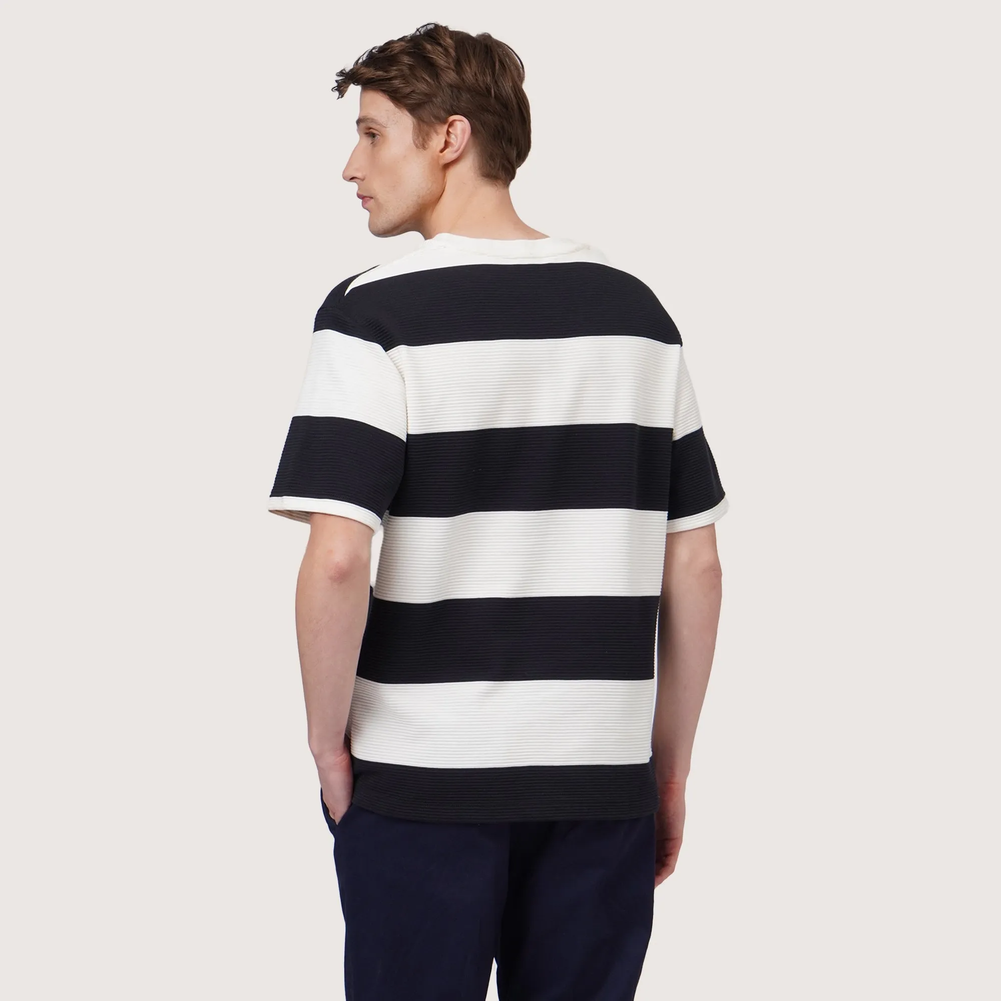 Regatta- Relaxed Fit Stripes T-Shirt In Textured Fabric