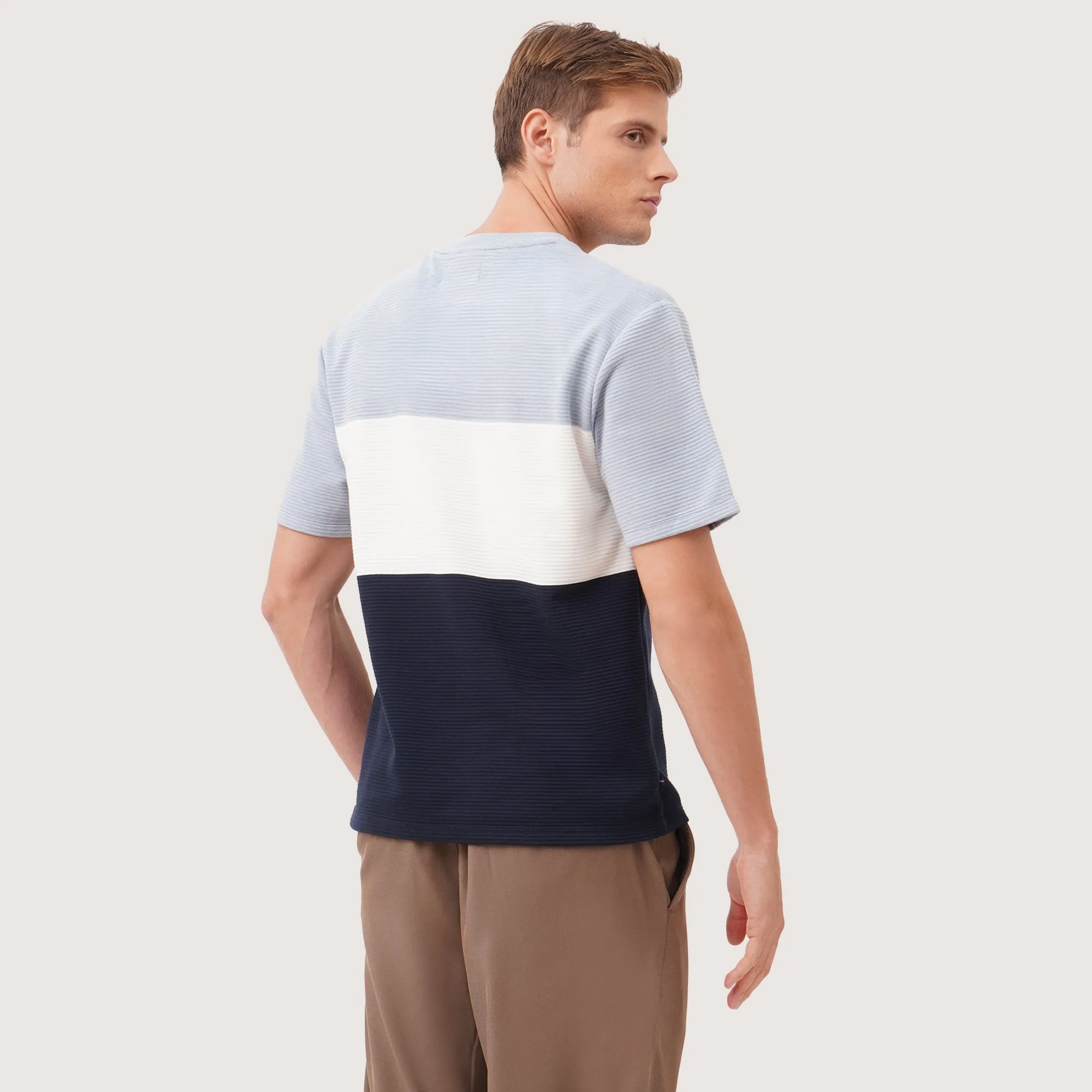 Regatta- Relaxed Fit T-Shirt In Textured Stripe Fabric
