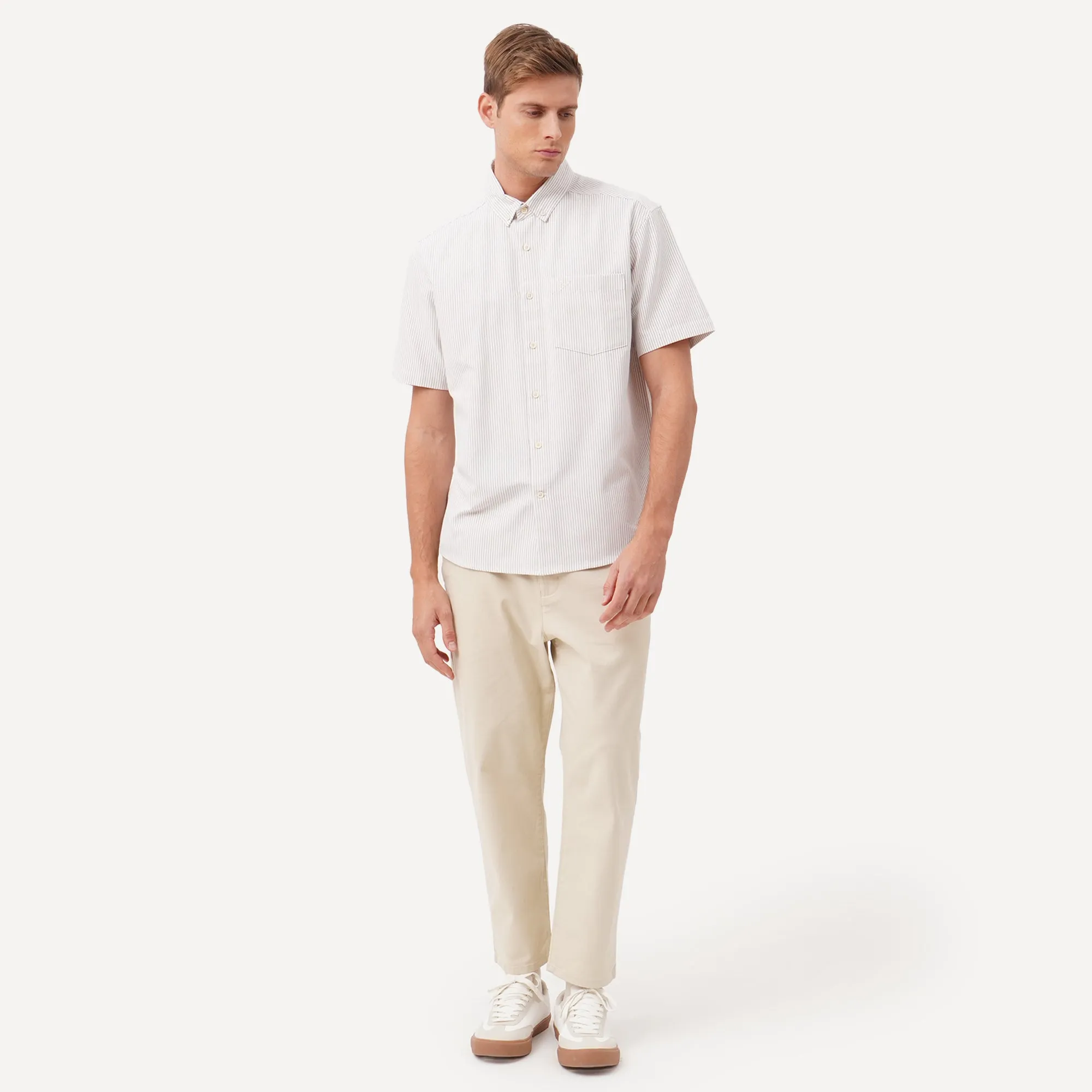 Regatta- Relaxed Fit Woven Shirt In Pinstripes