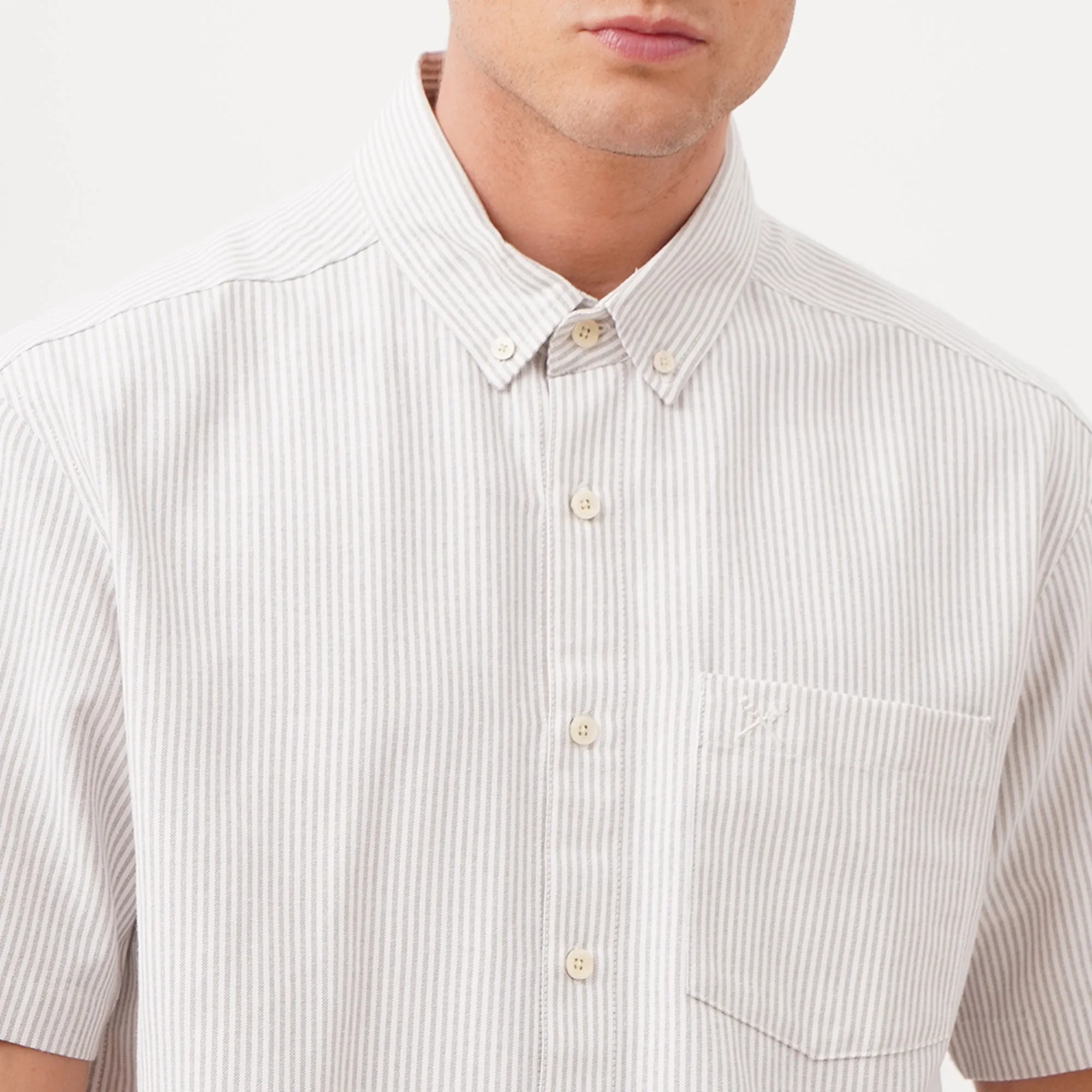 Regatta- Relaxed Fit Woven Shirt In Pinstripes