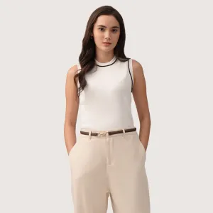 Regatta- Sleeveless Knit Top With Piping