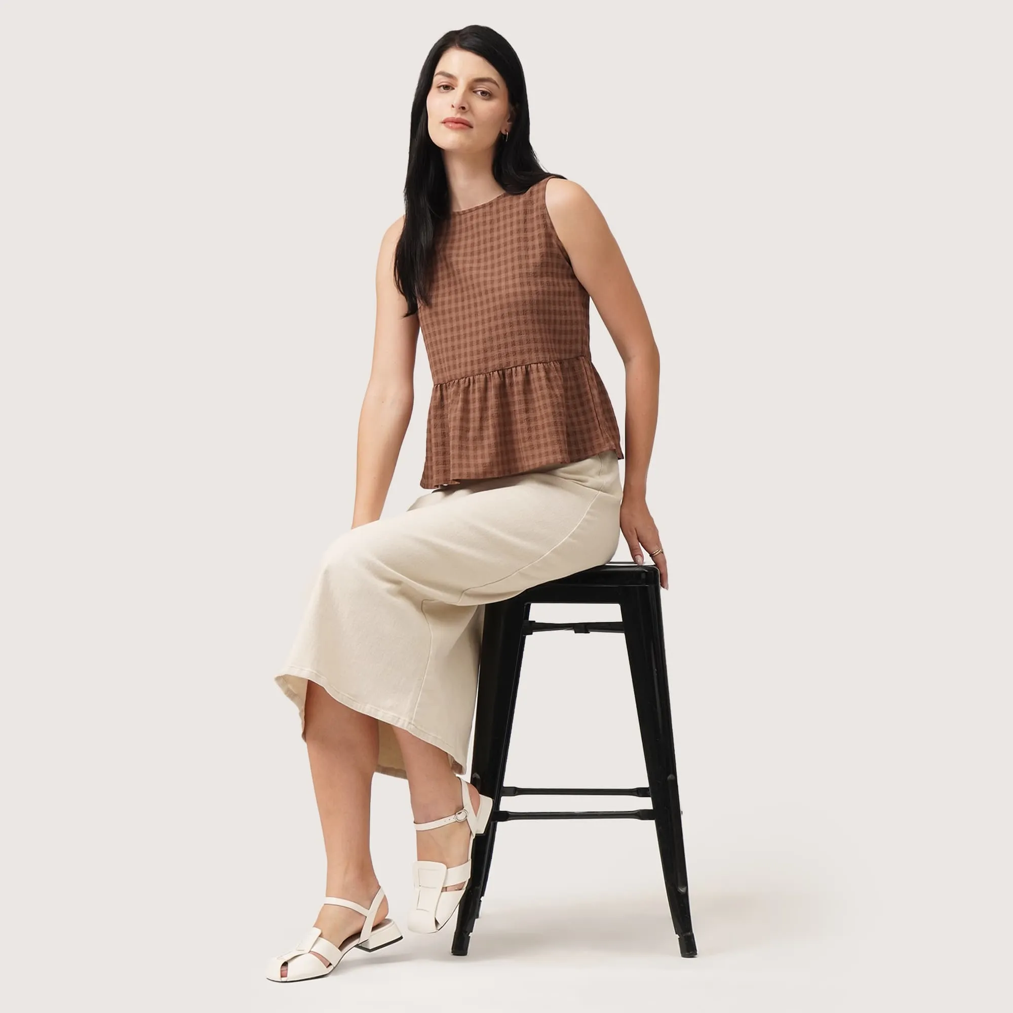 Regatta- Sleeveless Peplum Top
