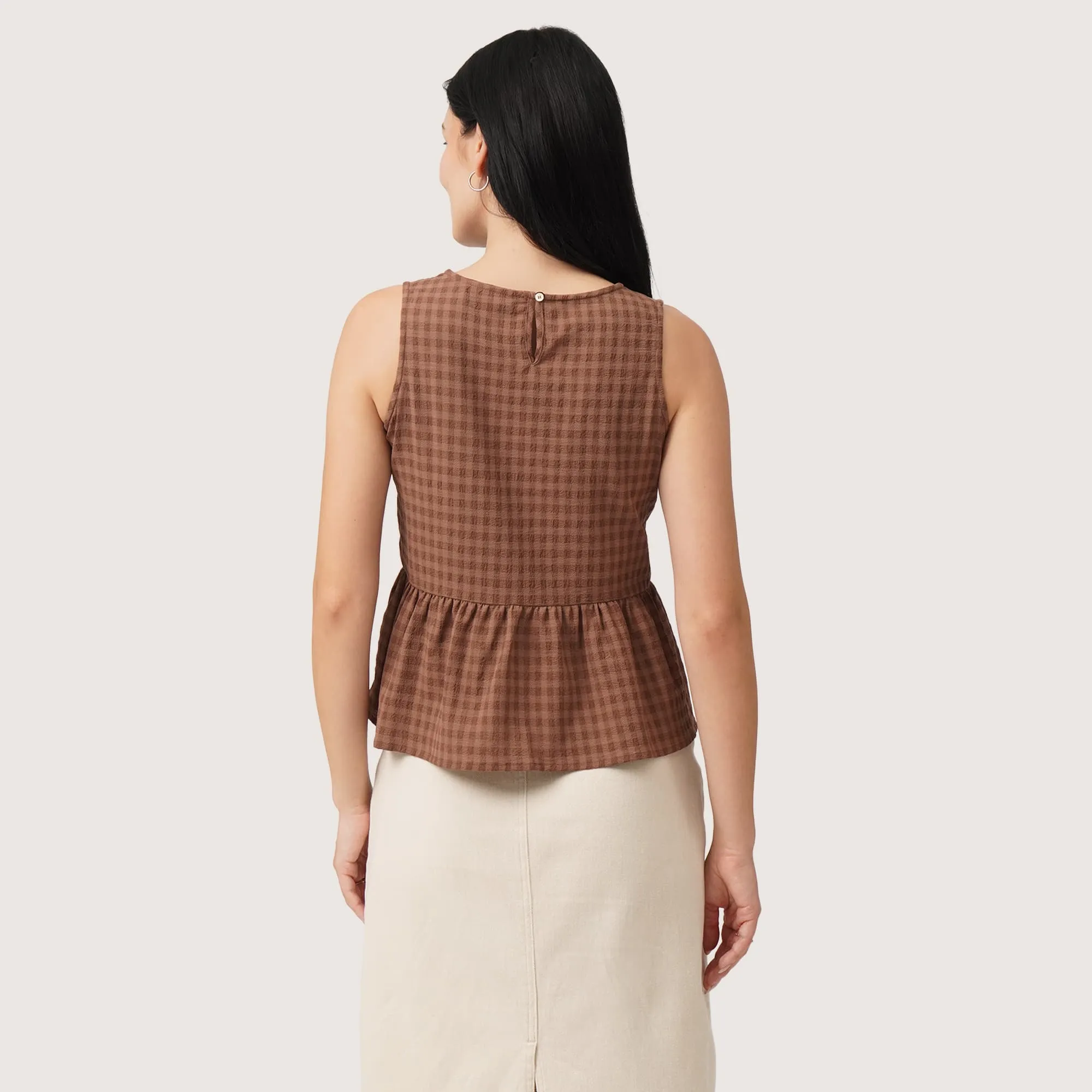 Regatta- Sleeveless Peplum Top
