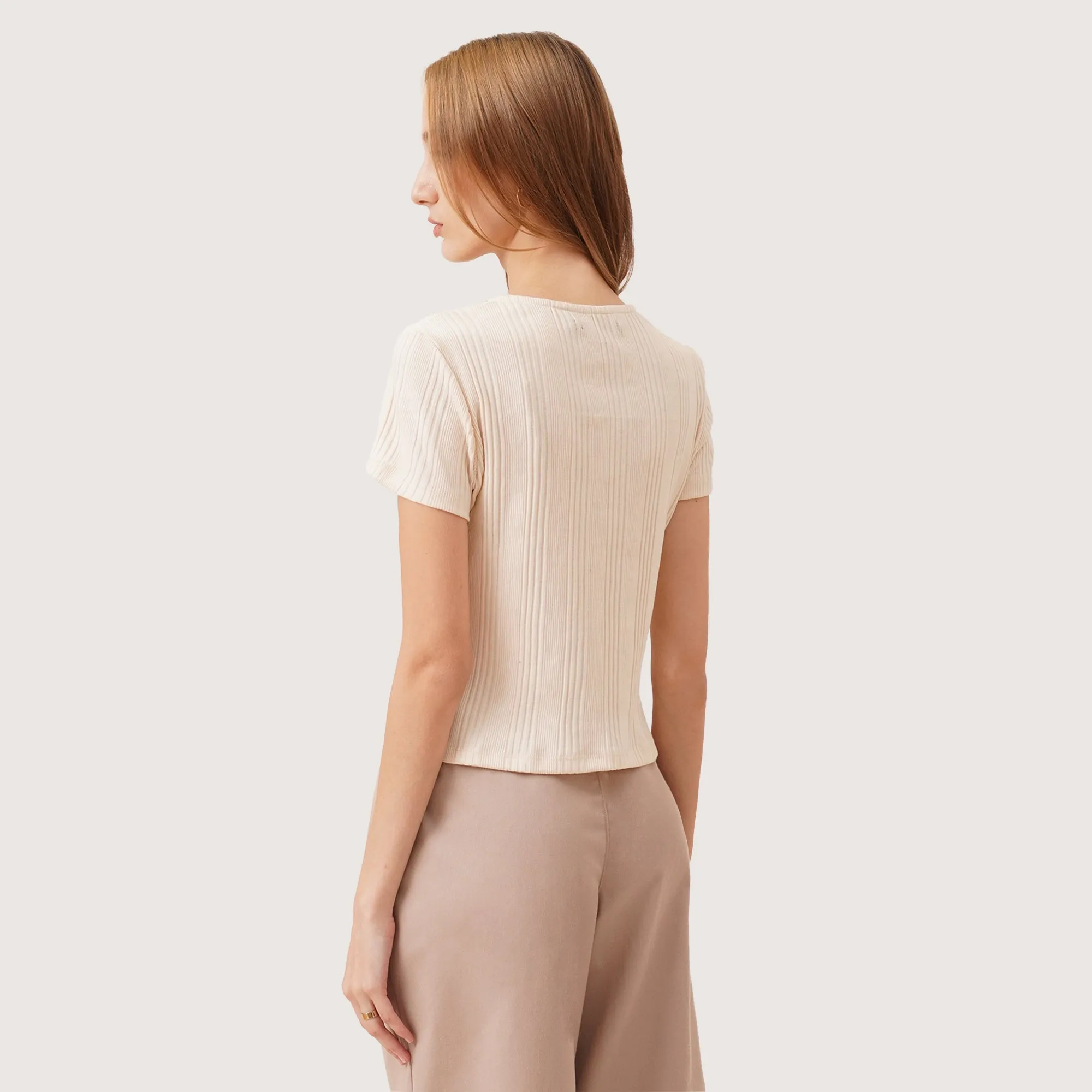 Regatta- Split Neck Ribbed T-Shirt